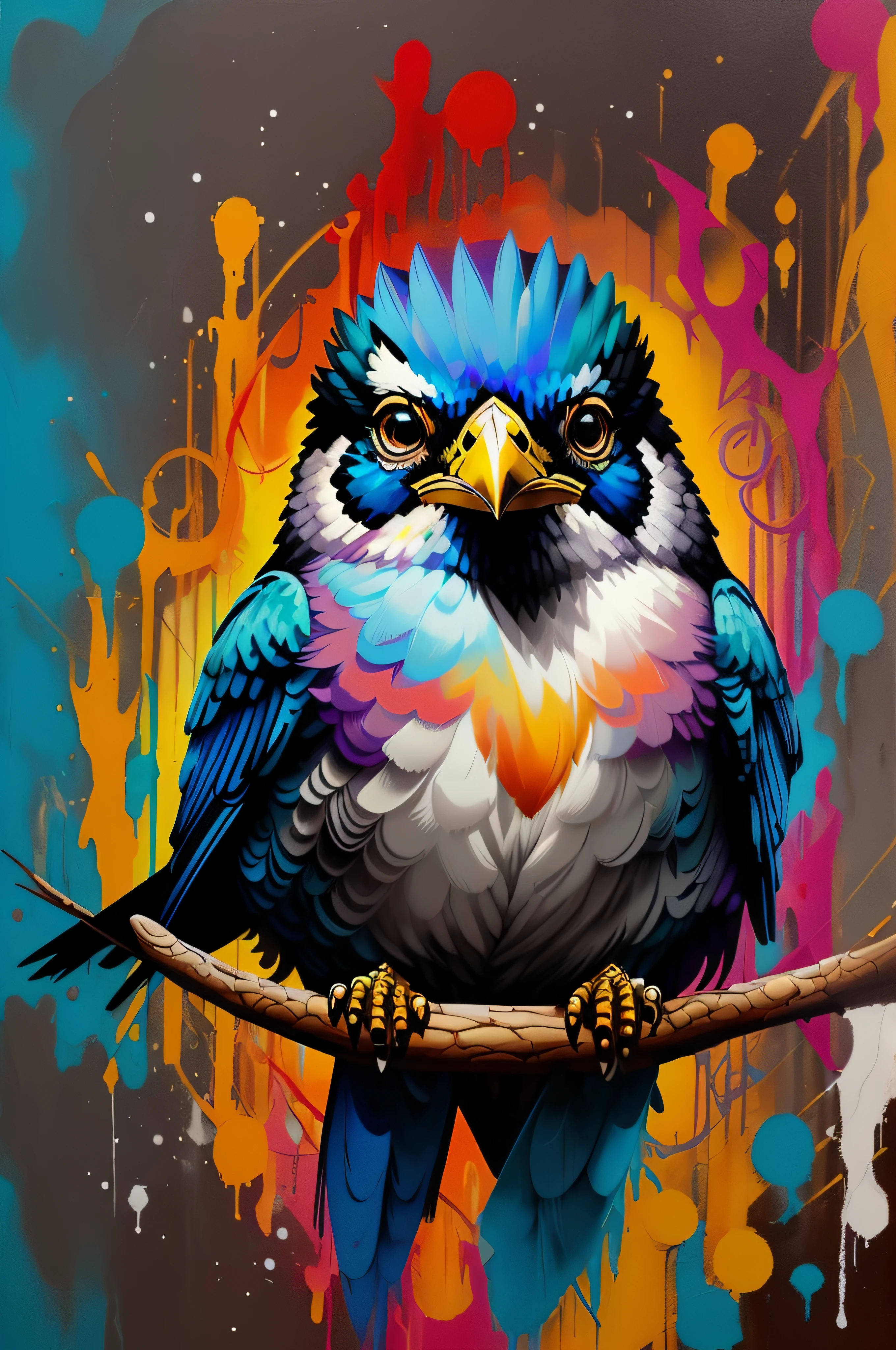 (Bird well saw you), Eduardo Kobra padding ,wall PORTRAIT geometric multidimensional, art, chibi,
yang016k, beautiful, colorful,
masterpieces, top quality, best quality, official art, beautiful and aesthetic,