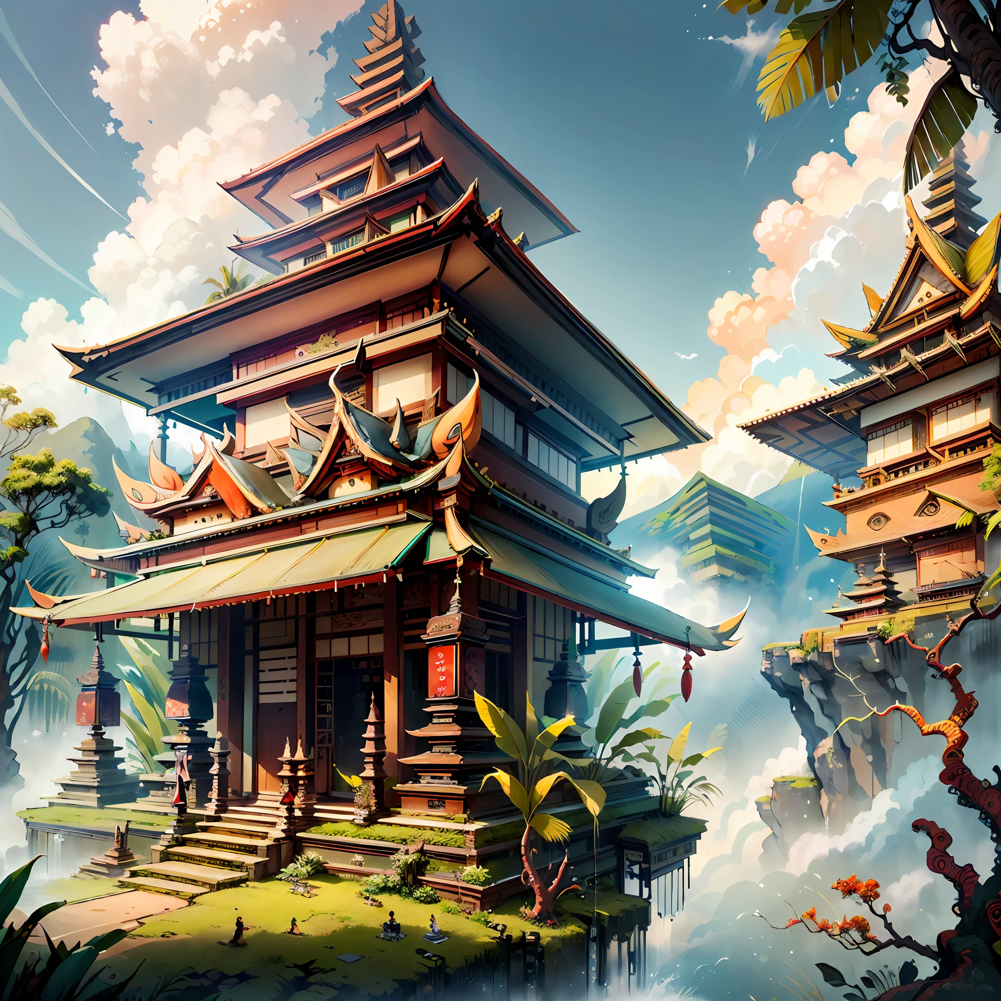BaliPunkAI
sushi bar, Ubud background, cloud, Bali Art, Bali Culture