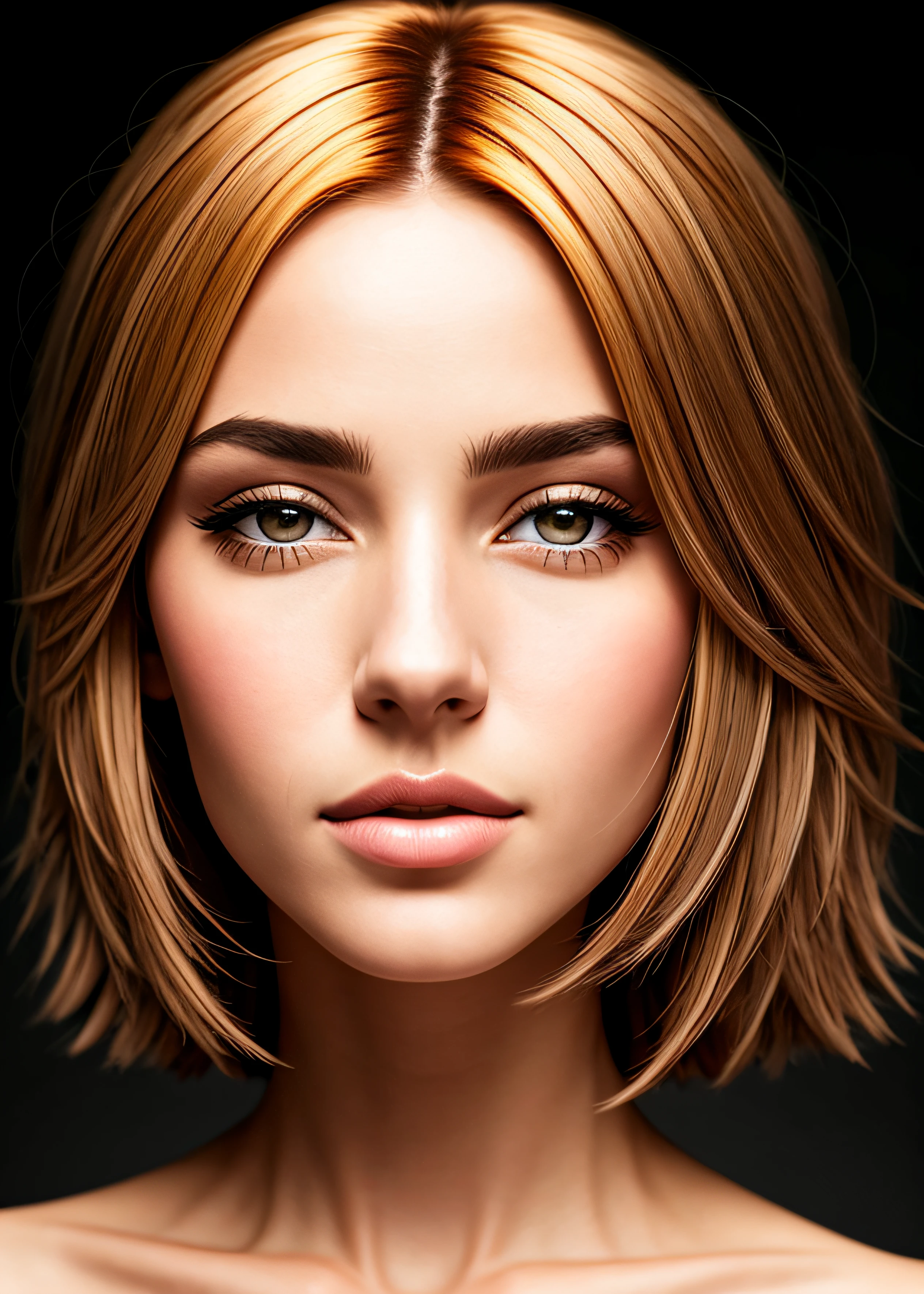 Beautiful and intricate sculptural portrait of a woman, fashion model 25 years old, [[[[close up]]]], [[[[[chest]]]], [[[[[neck]]]], [[[[shoulders]]] ], perfect eyes, perfect iris, perfect lips, perfect teeth, perfect skin, soft front light, glow, HDR (muted colors: 1.2), crystal, beautiful and intricate sculpted portrait of a woman in a detailed art style, a rainbow that combines elements of realism and fantasy by artists such as Phil Koch and Joseph Christian Leyendecker. with a companion fox in a detailed art style, a rainbow that combines elements of realism and fantasy by artists such as Phil Koch and Joseph Christian Leyendecker.