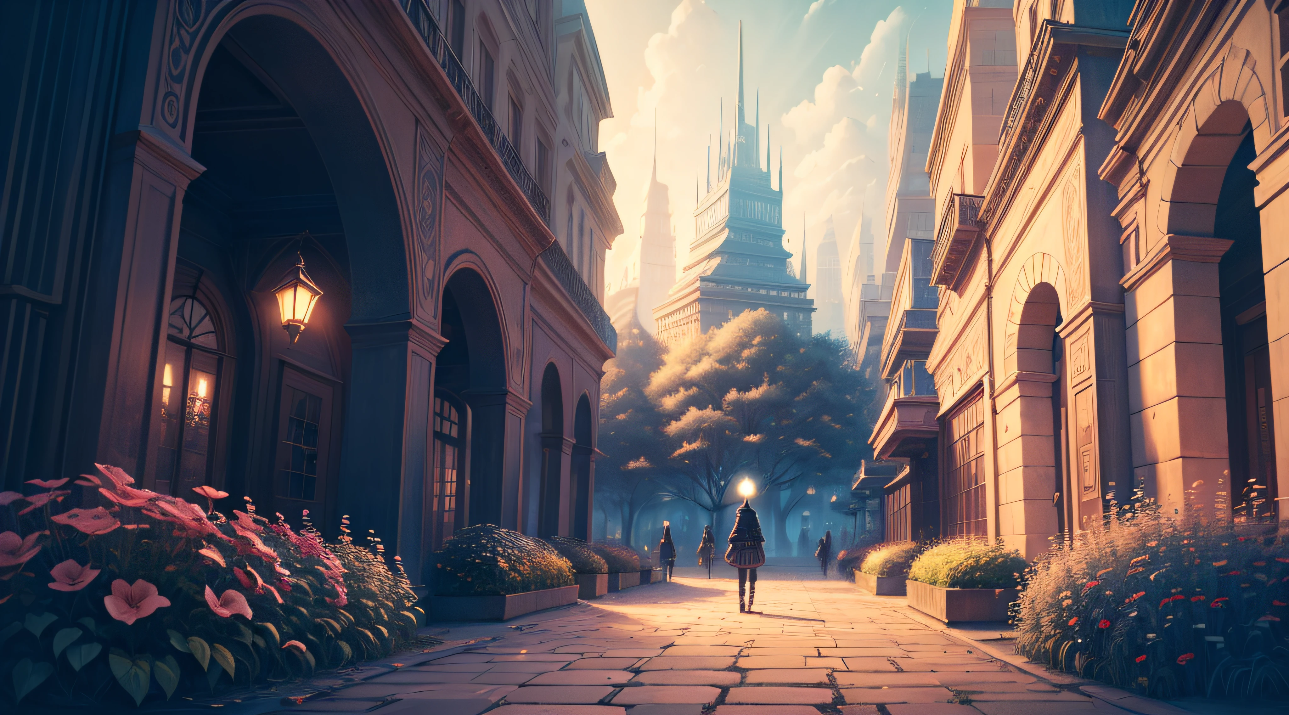 the eminence shadow, shadow garden, live action, realistic, anime, background, dark, city --auto