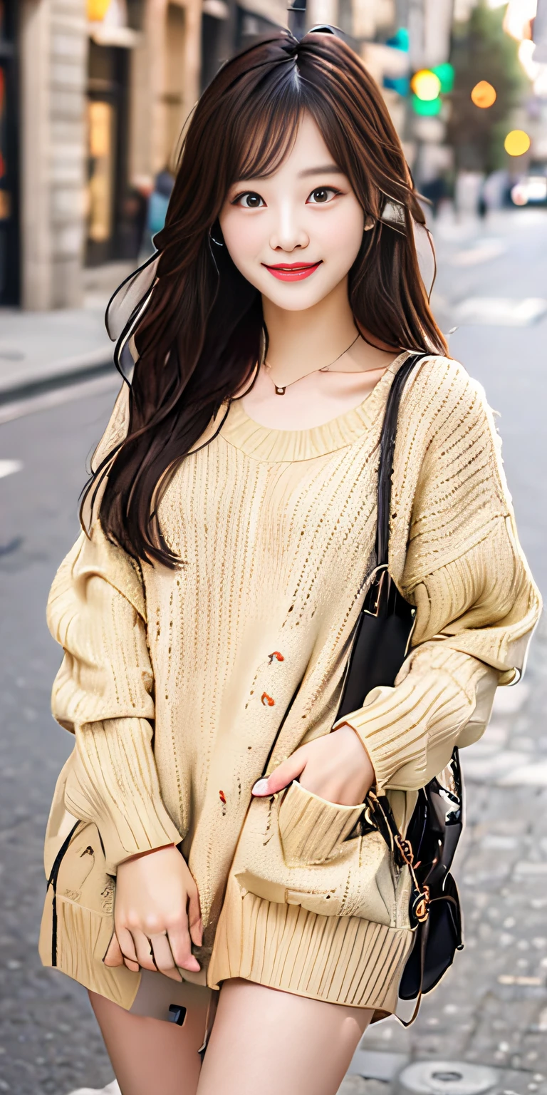 Smile, beige sweater