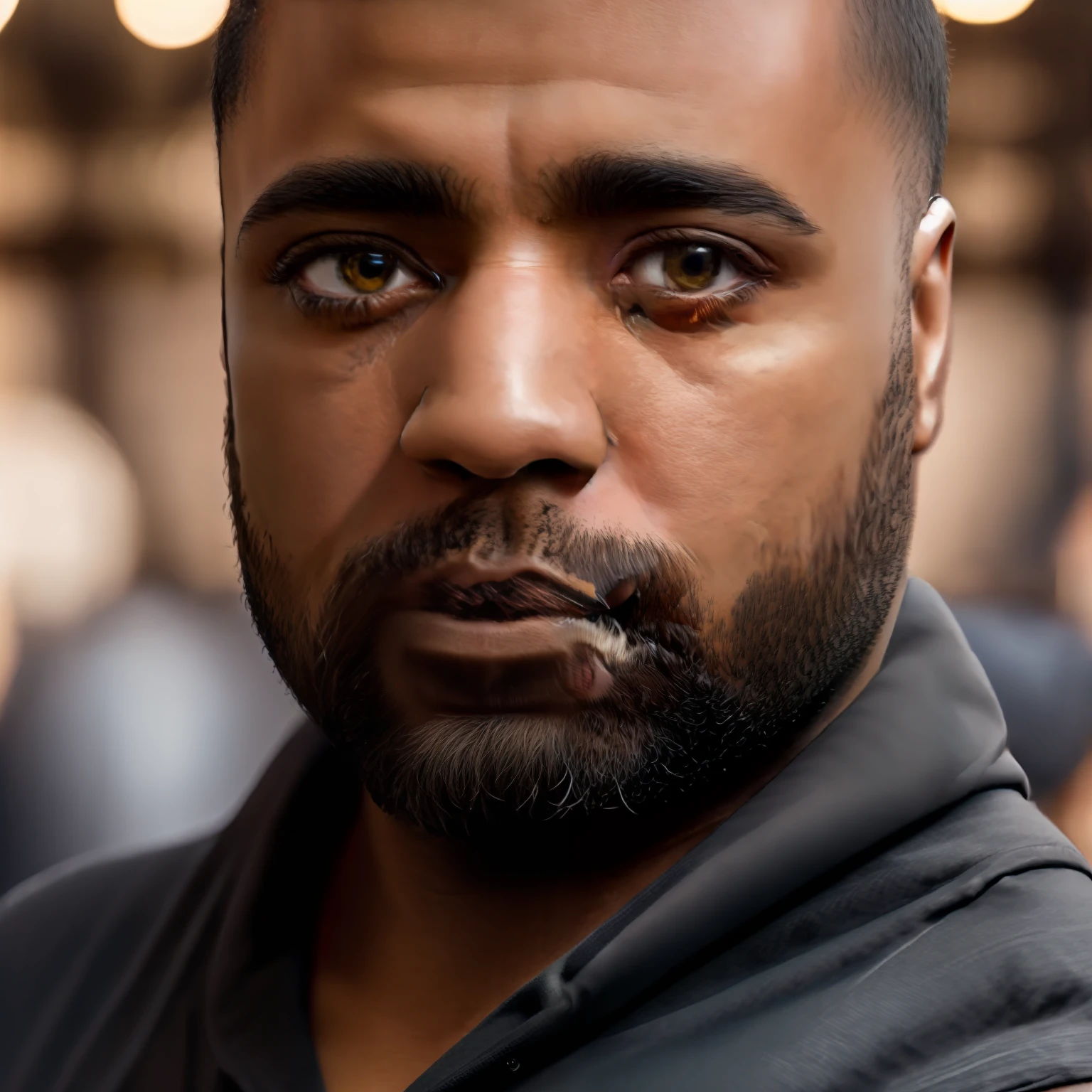 closeup of a edrtxw man as super hero black man