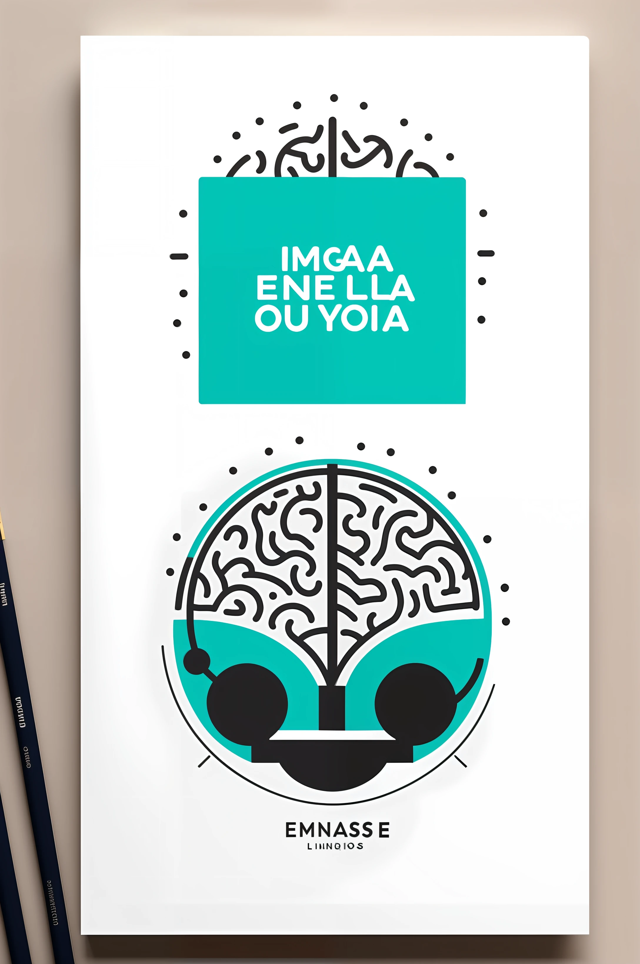 Logo: Create a logo with a stylized brain icon, usando linhas modernas e simples. Opt for a color palette with a maximum of three shades. One suggestion would be to use a vibrant main color, as electric blue, para representar a energia e a criatividade da mente "mega". em seguida, Choose a secondary color to highlight brain details, como linhas ou dobras, and add a neutral color to the text or other logo elements. Certifique-se de que as cores escolhidas se complementem e criem um contraste adequado. Nos neuronios deve estar escrito mega minde num ritmo ocultado