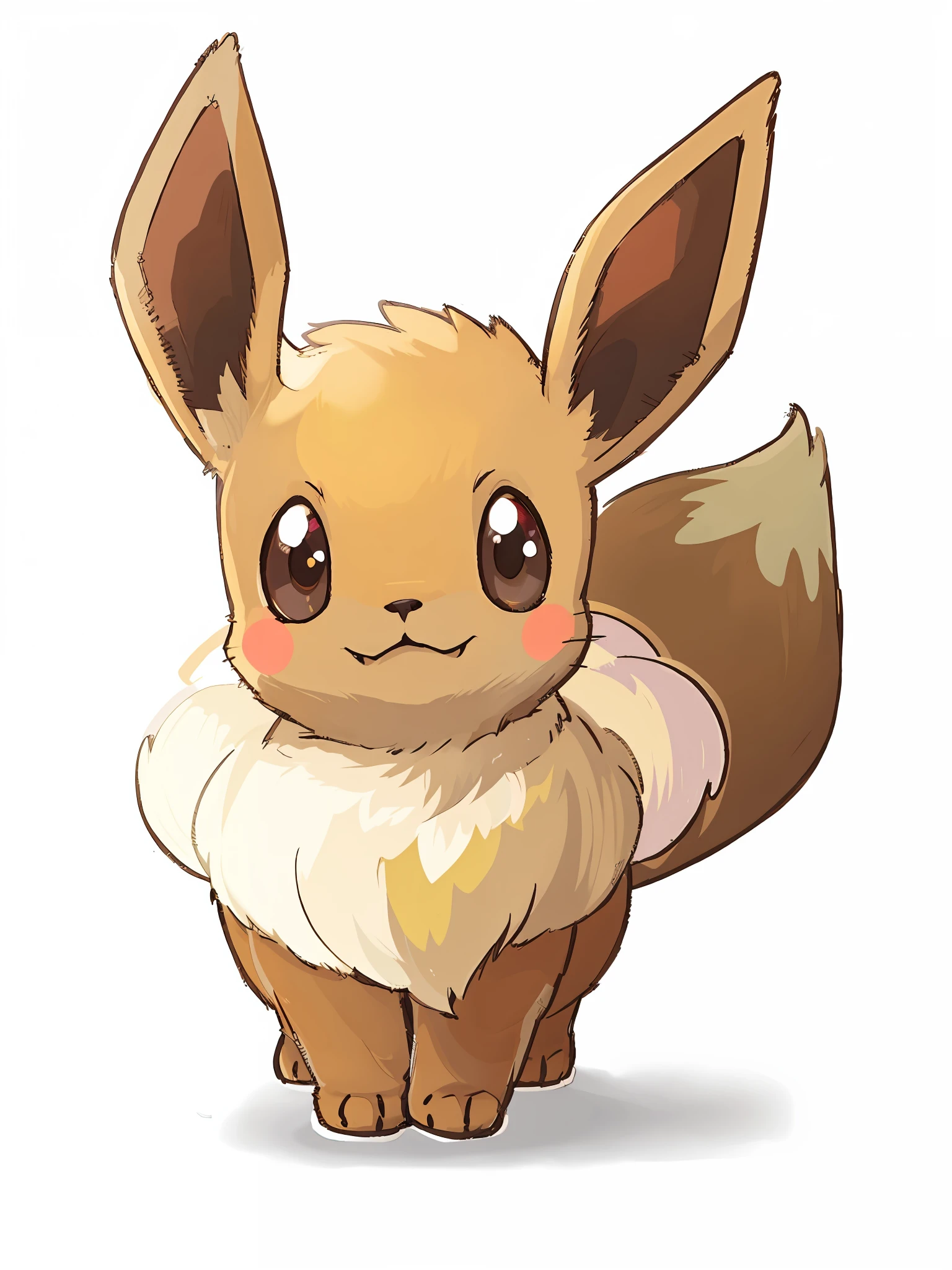 Pokemon Pikachu con camisa blanca y orejas marrones, Eevee, style of cute pokemon, illustration pokemon, Similar a Pokemon, Arte conceptual de Pikachu, cute mouse pokemon, style of pokemon, con orejas puntiagudas, Licuadora Eevee render, peludo!!!, new pokemon, Mika Pikazo, the fox-like evolution pokemon, Estilo de arte pokemon, inspirado por Kanbun Master, hermoso Eeve, arte digital, ArtStation de tendencias, Pokémon,