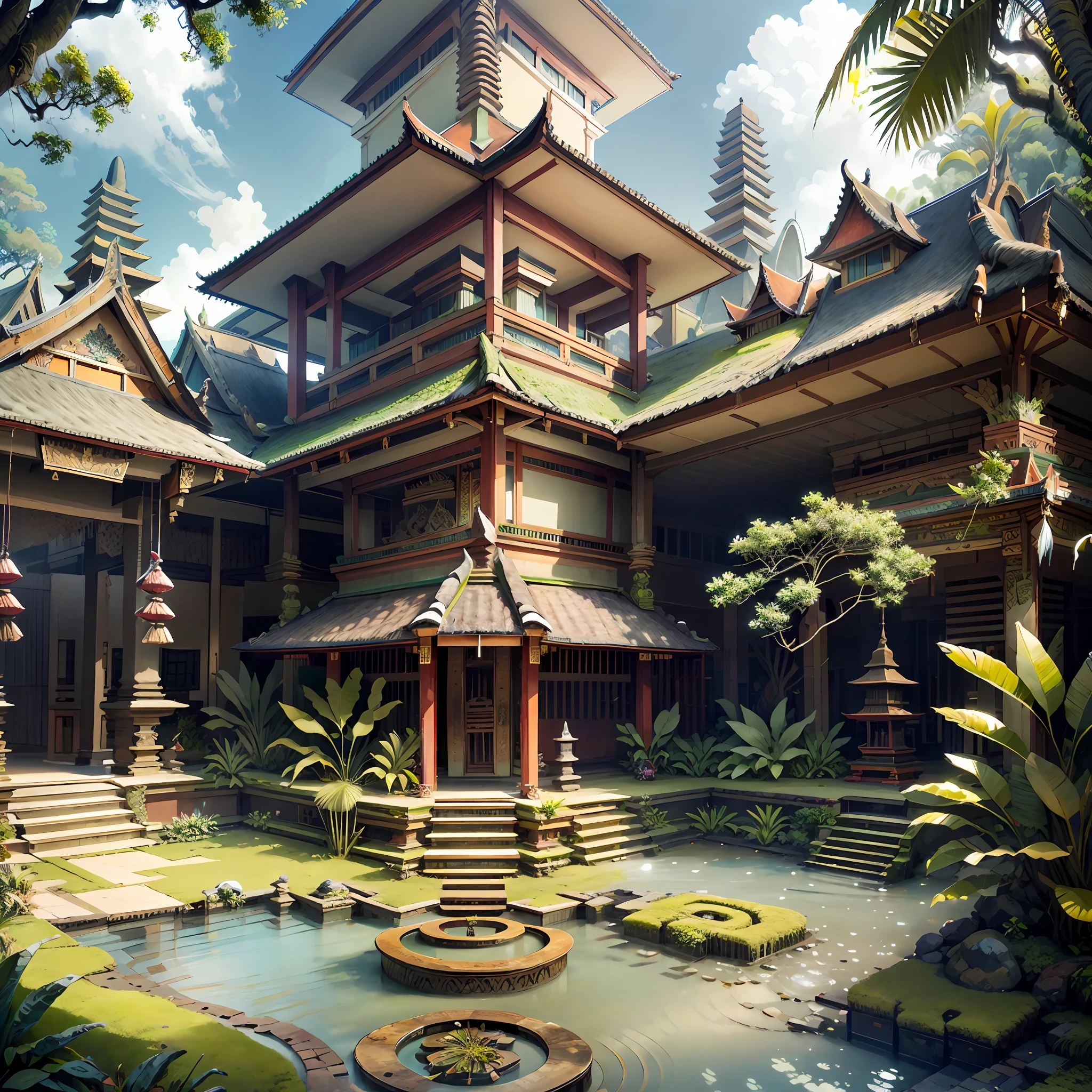 BaliPunkAI
The Continental Hotel, Architecture, Hotel Building, Balinese Style, Balinese Art, Balinese Culture
