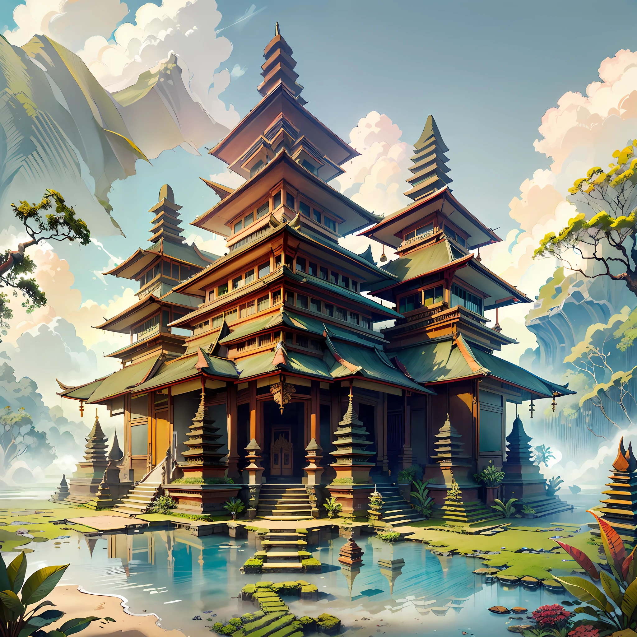 BaliPunkAI
The Continental Hotel, Architecture, Hotel Building, Balinese Style, Balinese Art, Balinese Culture