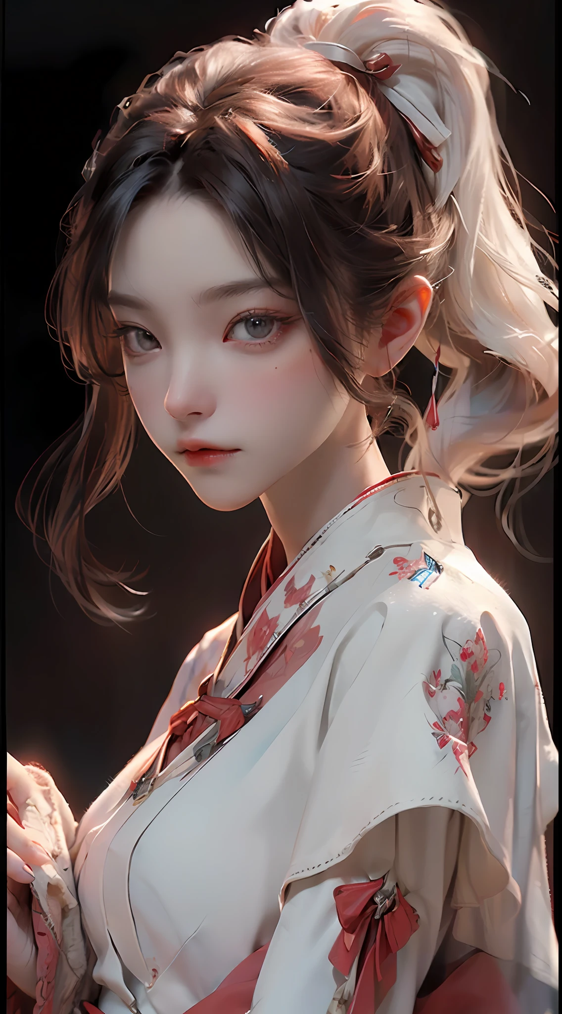 (fine, sharp image, super resolution, extremely amazing detail, awesome detail), subsurface scattering, best ratio of four fingers and one thumb, masterpiece, best quality, high quality, (1girl:1.2 ), solo, boy, white hair and red eyes, vampire, indifference