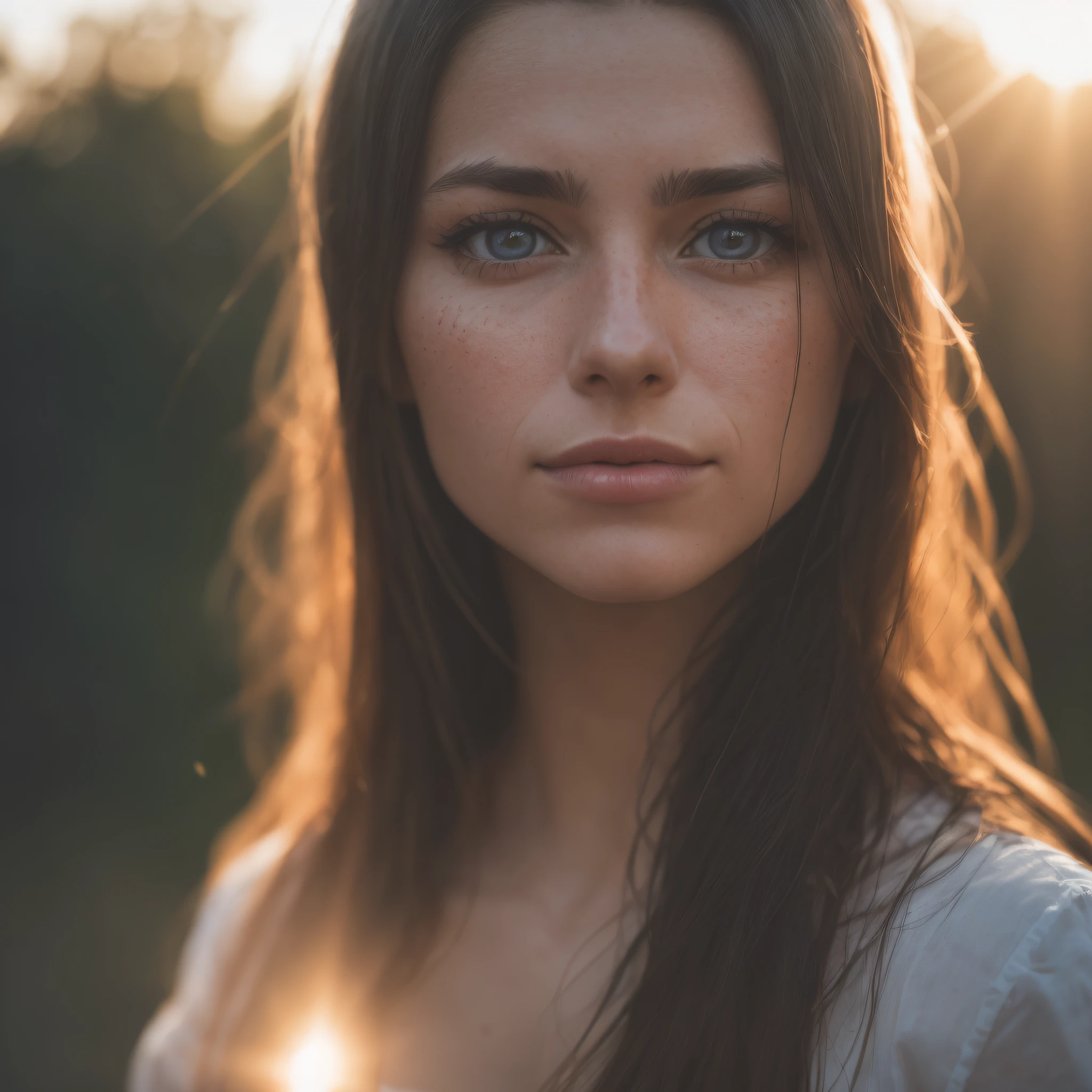 RAW photo, photography, photorealistic, Bokeh, raw, ((streaked sunlight over face)), close portrait, (extreme skin details), skinny (30yo Scottish woman), ultra realistic, rule of thirds, dramatic overhead lighting, detailed face, cute, shallow depth of field, intricate details, god rays, light leaks --auto