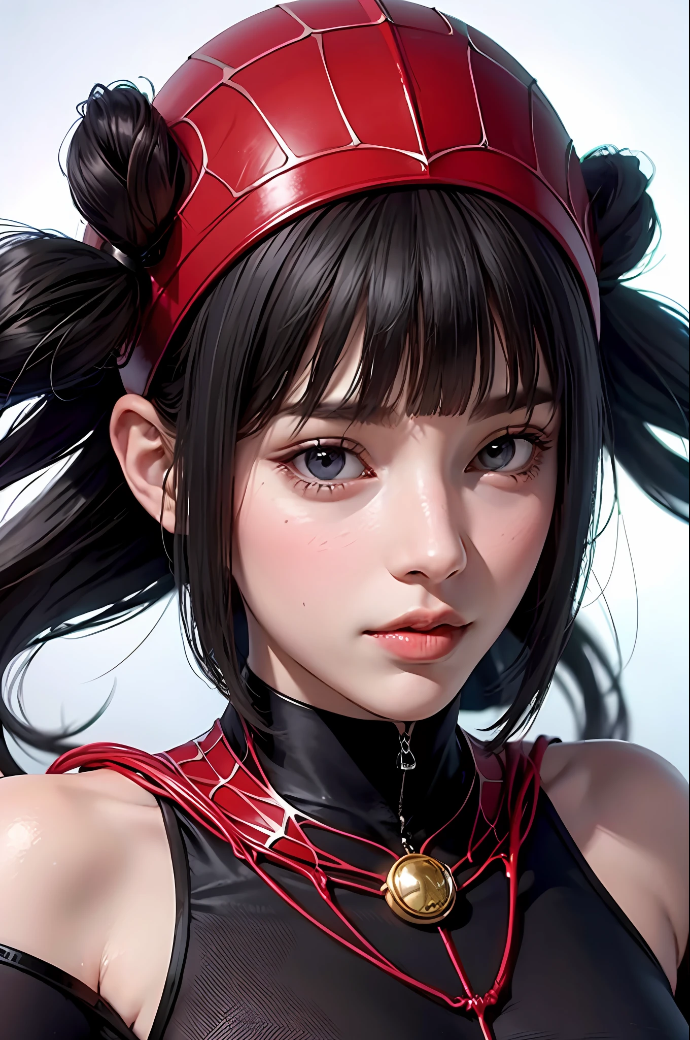 Hinata hyuga vestida de mulher aranha
