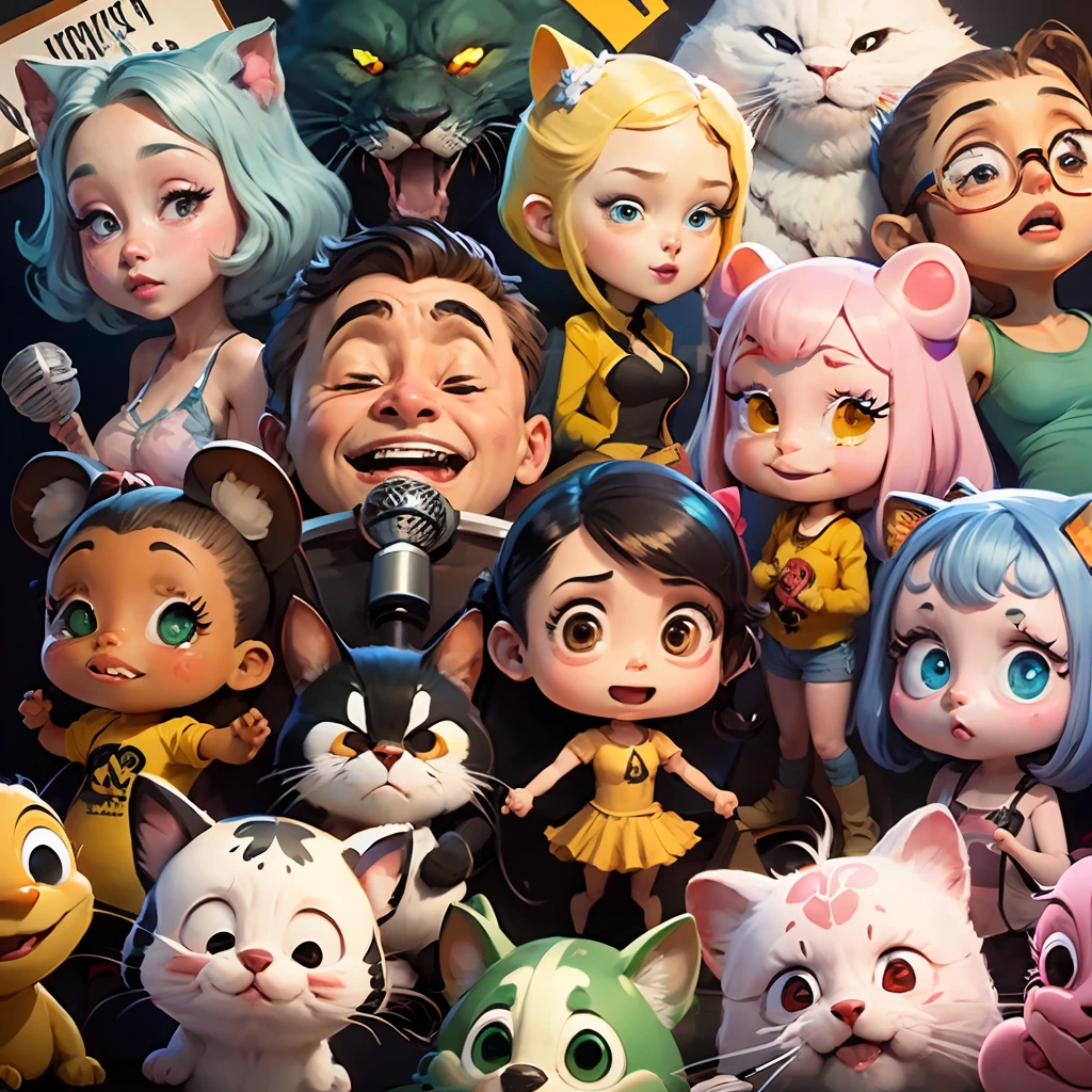 stiker, cartoon pixar Disney, microphone, kawaii, contorno, Vector, fondo blanco, stiker --auto --s2