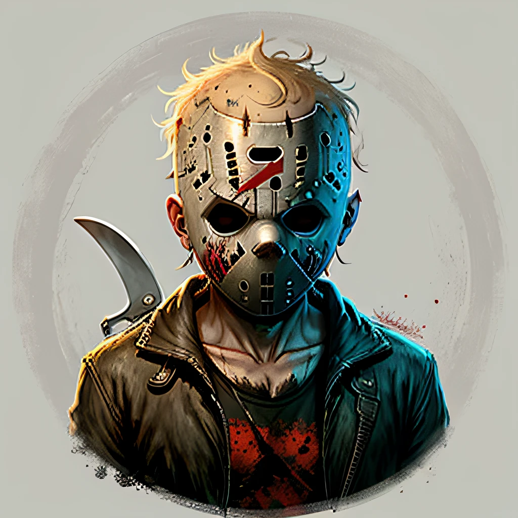 Jason Voorhees, CBZBB, filme Sexta-Feira 13 olho detalhado, detalhado,Jason's machete