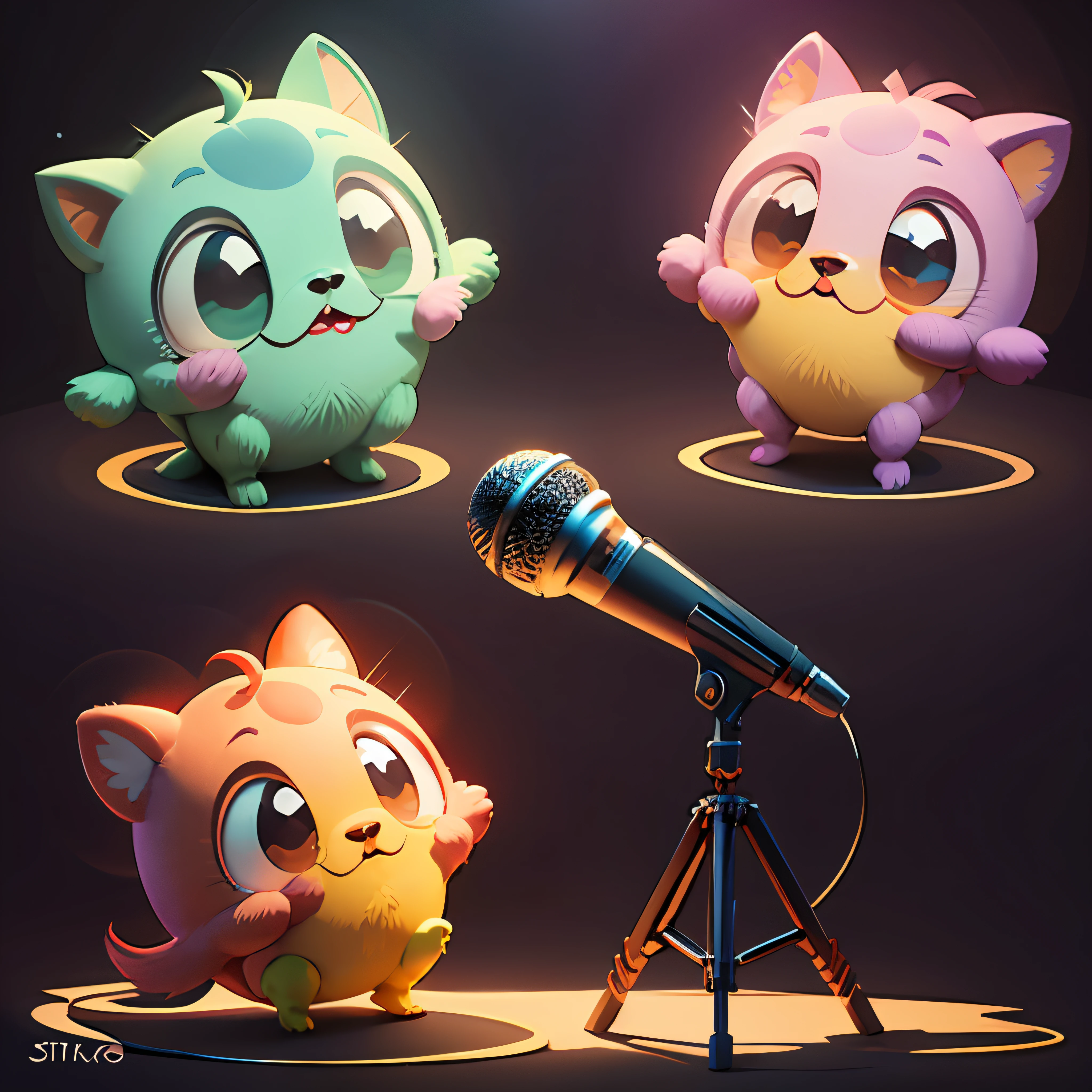 stiker, cartoon pixar Disney, microphone, kawaii, contorno, Vector, fondo blanco, stiker --auto --s2