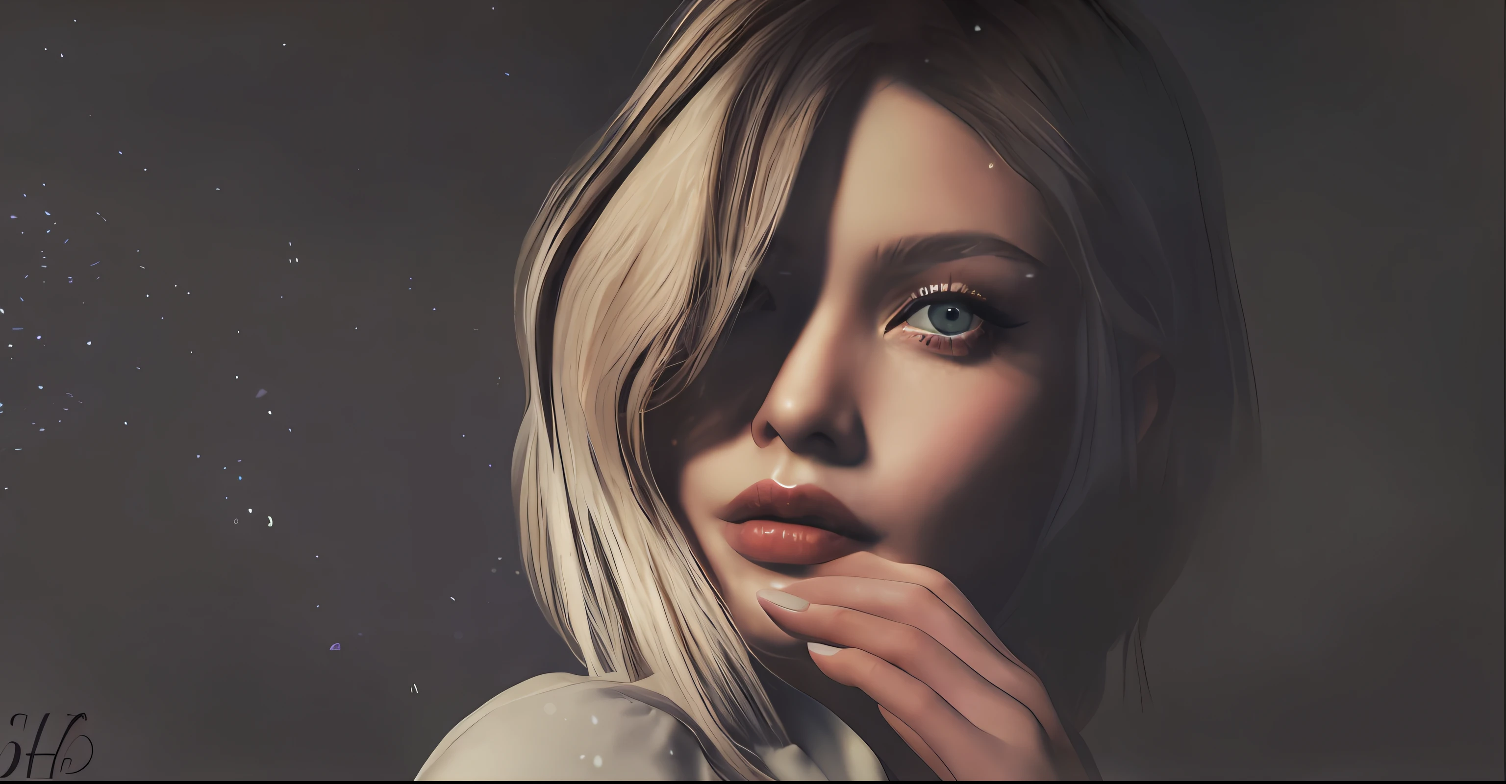 blond woman with long hair and blue eyes posing for a picture, soft portrait shot 8 k, realistic face moody lighting, soft portrait, soft shadows on the face, closed up portrait, mysterious portrait, stylized portrait h 640, aesthetic portrait, photorealistic artstyle, realistic portrait, cinematic realistic portrait, sultry expression, emotive portrait, realistic artstyle