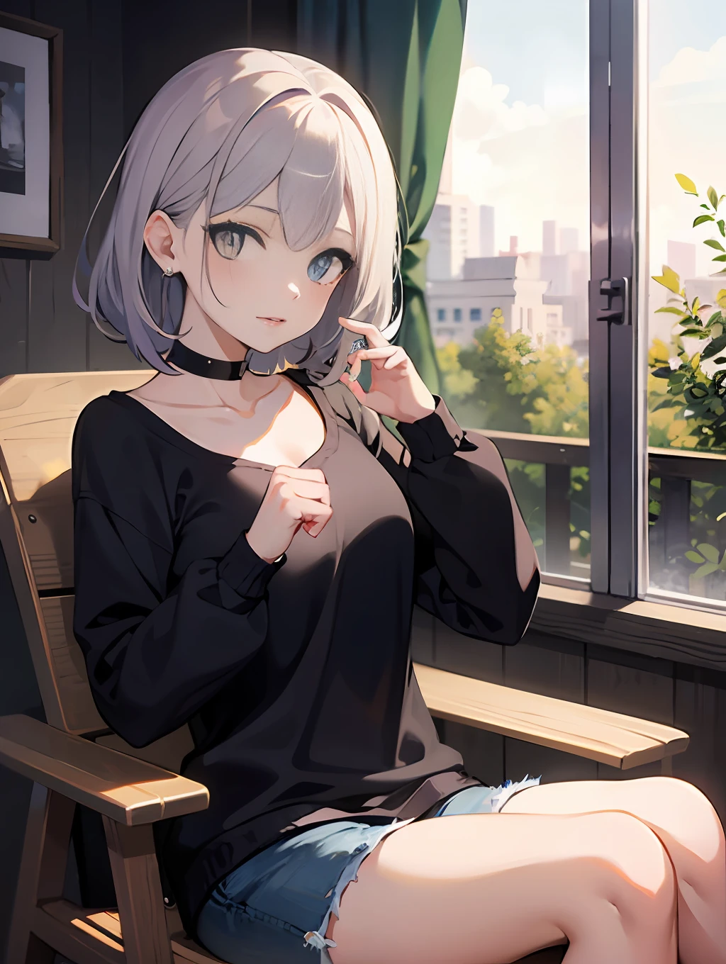 Girl, looking at the viewer