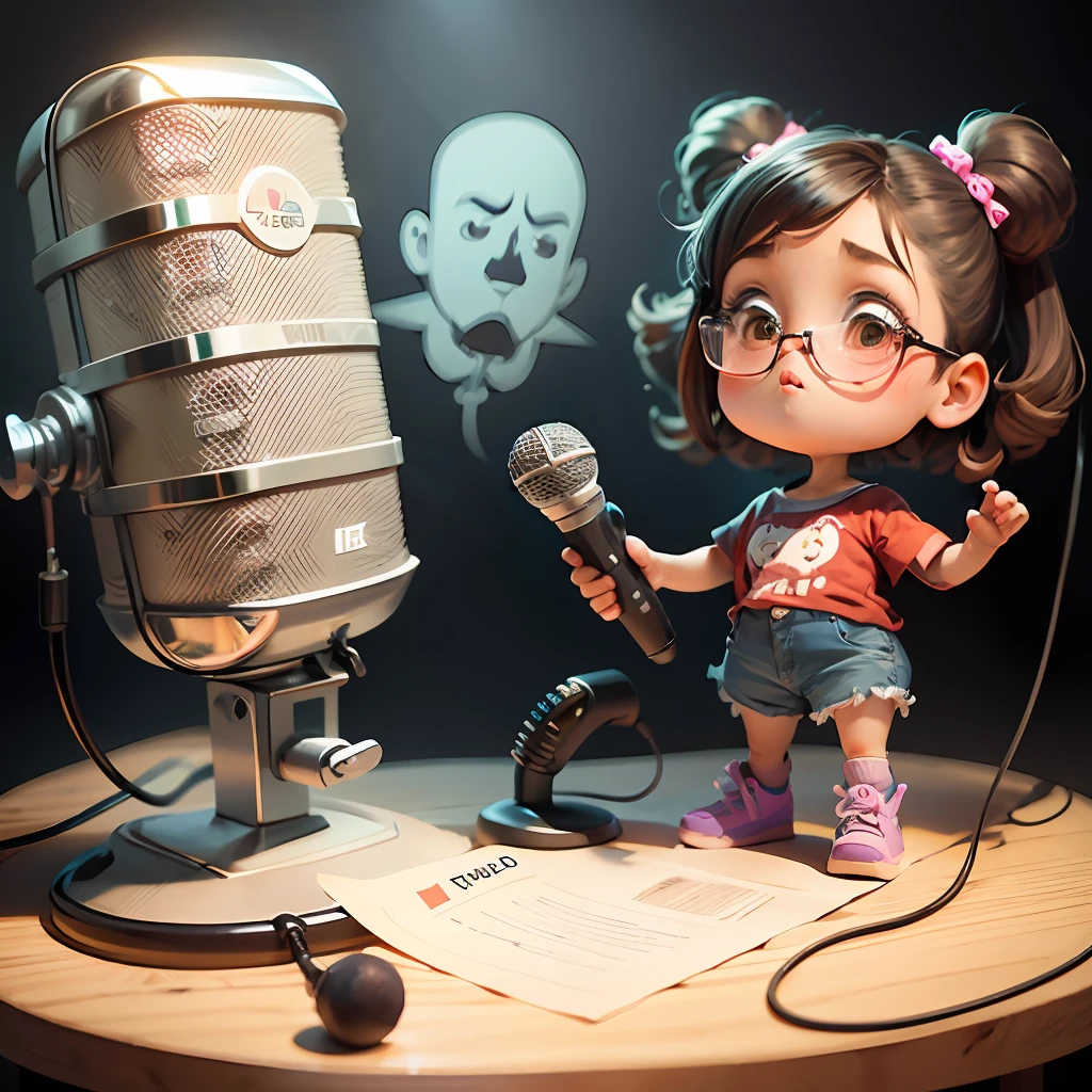 stiker, cartoon pixar Disney, microphone, kawaii, contorno, Vector, fondo blanco, stiker --auto --s2