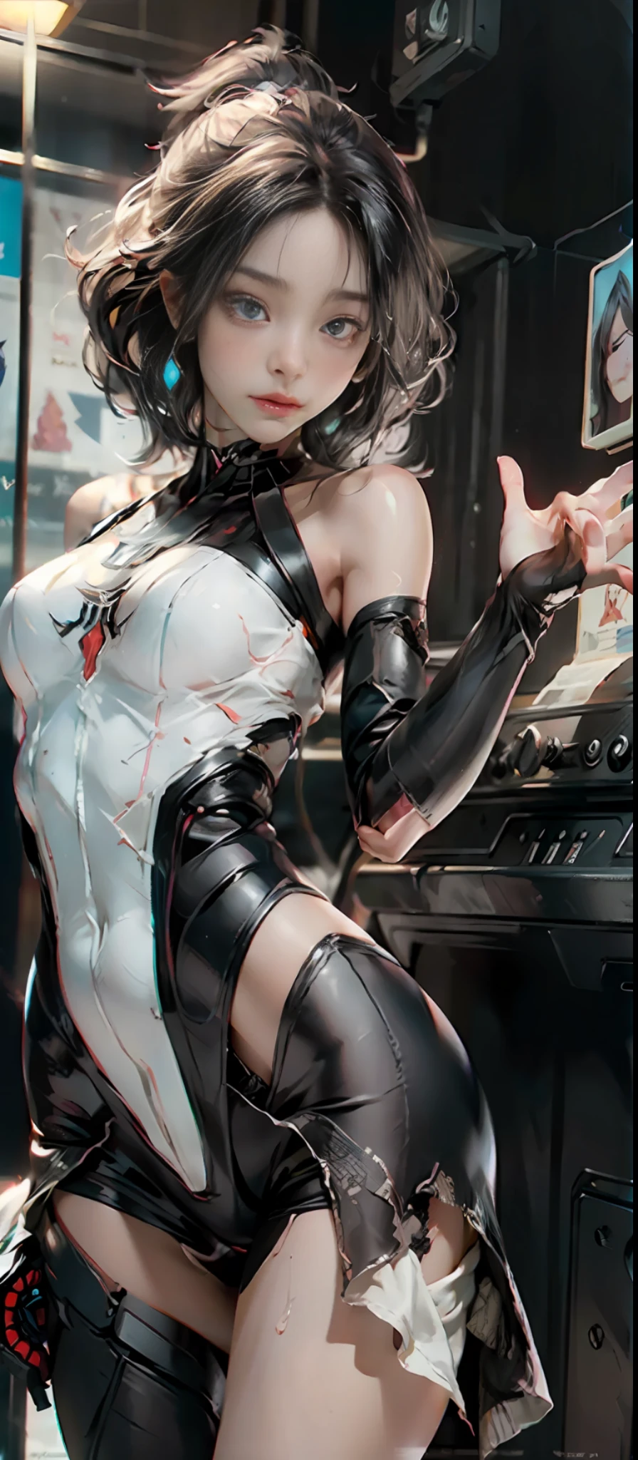 (bestbestquality), ((A Masterpiece), (detail: 1.4), 3D, hdr(High dynamic range), raytracing, NVIDIA RTX, ultra resolution, Unreal 5, sub-surface Scattering, PBR Texture, Post-processing, Anisotropic filtering, depthoffield, Maximum sharpness and acutance, Multilayer Texture, Albedo and Specular map, Surface Shading, Accurate simulation of light-material interactions, perfectly proportioned, rendering octane, Two-color light, Large aperture, Low ISO,White balance,trichotomy,8K RAW,Puffy pink color,NSFW,((2 girls caressing each other)),(Crowd watching),exposed,alluring,erogenous,((Spider-Man armor)),((Spider-Man pose))Movies,Tears,Teardrops,(torn laundry:1.1),(Transparent wet clothes:1.2),(Perspective section:1.8),Charming leg seduction,dribble,naked shoulders,Real rain,Wet hair,Wet torn panties,breasts out,Sweaty skin,blushing face,(On the battlefield)