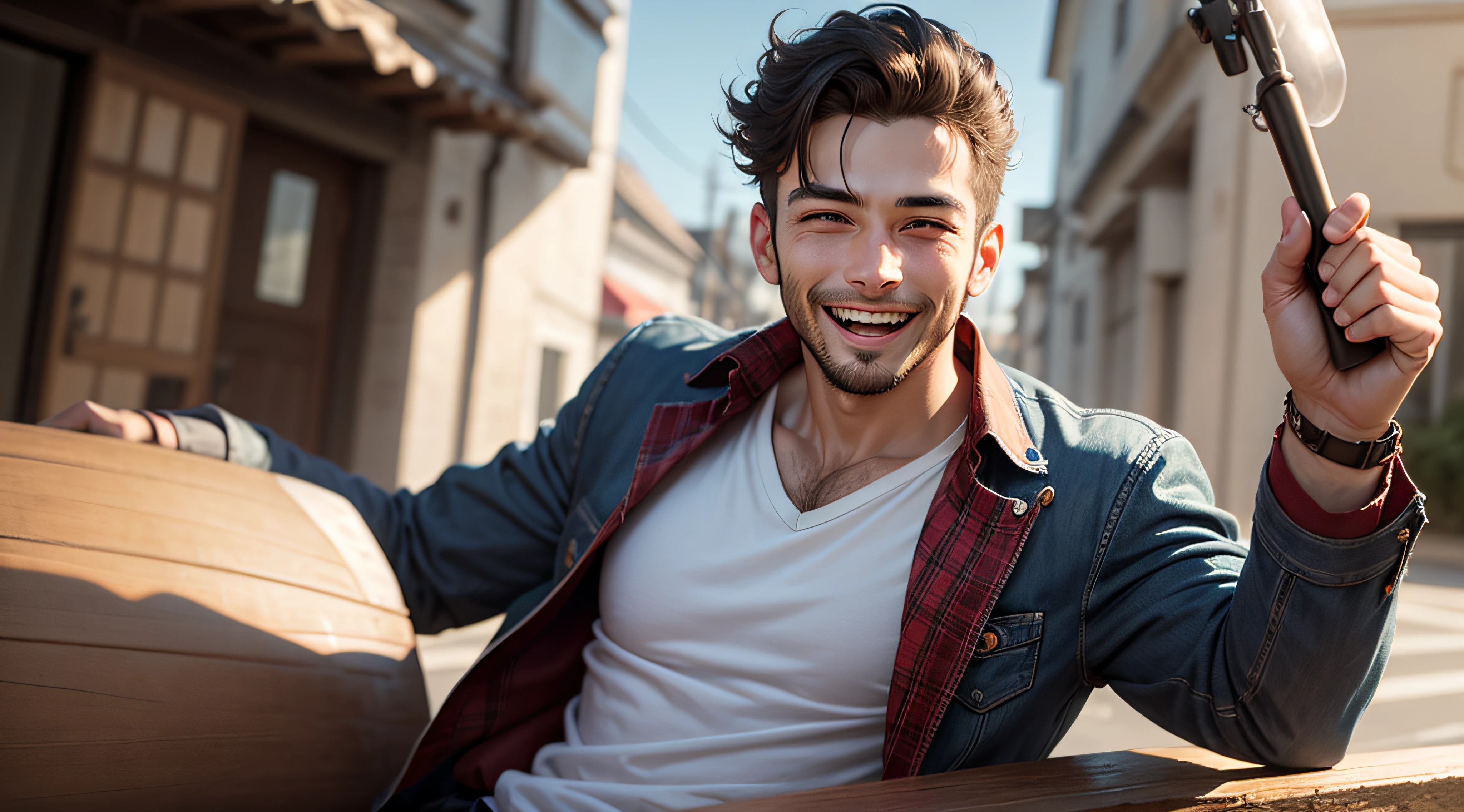 man with happy expression --auto