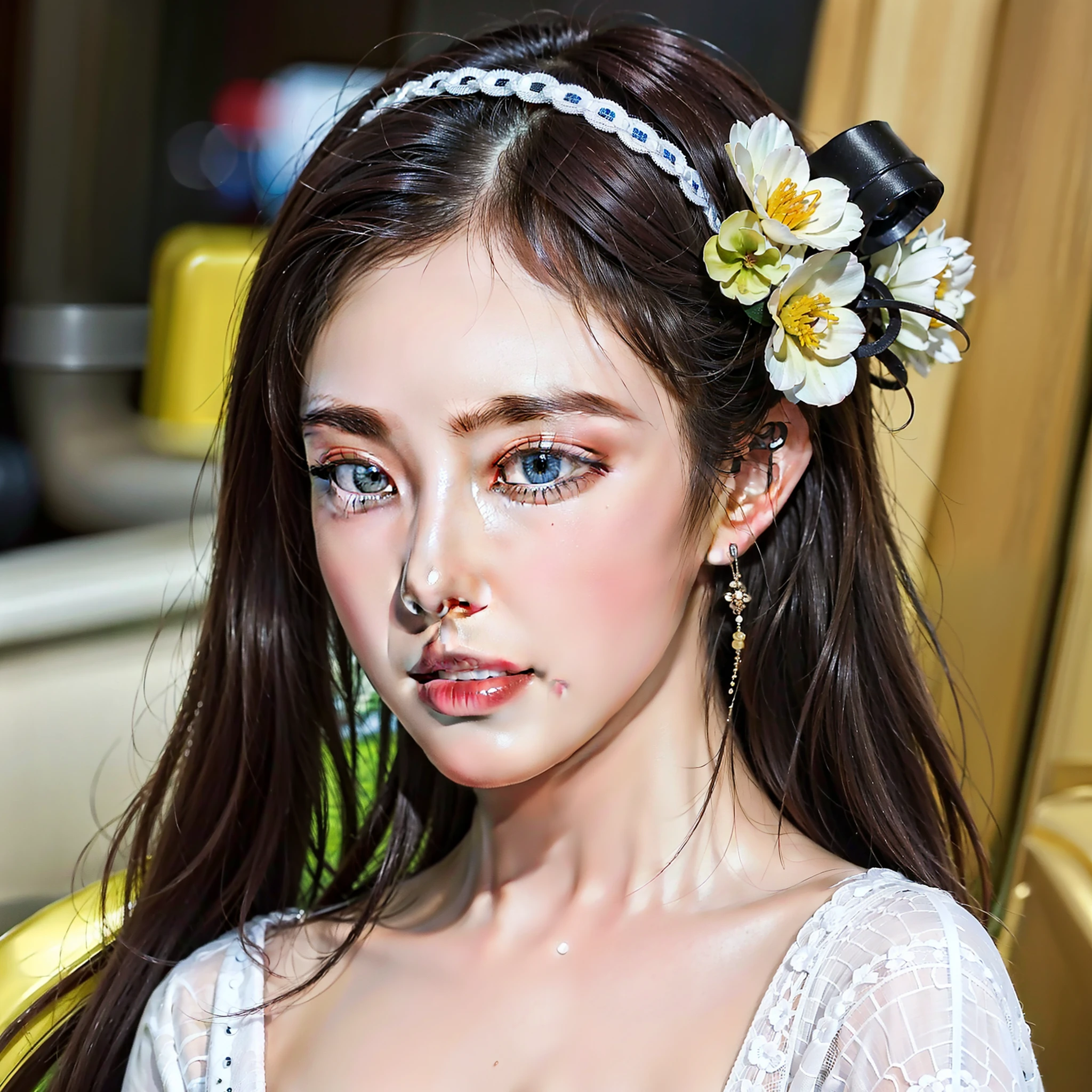 8K, Best Quality, Masterpiece, Ultra High Resolution, (Realism: 1.4), Original Photo, (Realistic Skin Texture: 1.3), (Film Grain: 1.3), (Selfie Angle), 1 Girl, Beautiful Eyes and Face Details, Masterpiece, Best Quality, Close-up, Full  Body, Looking at the Viewer