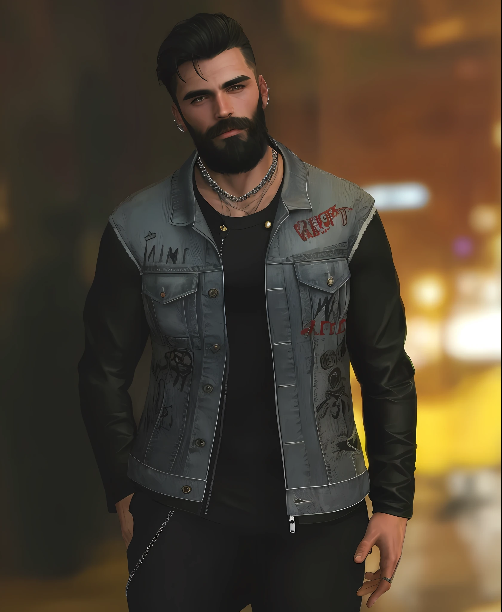 Realistic Handsome man Full body sexy