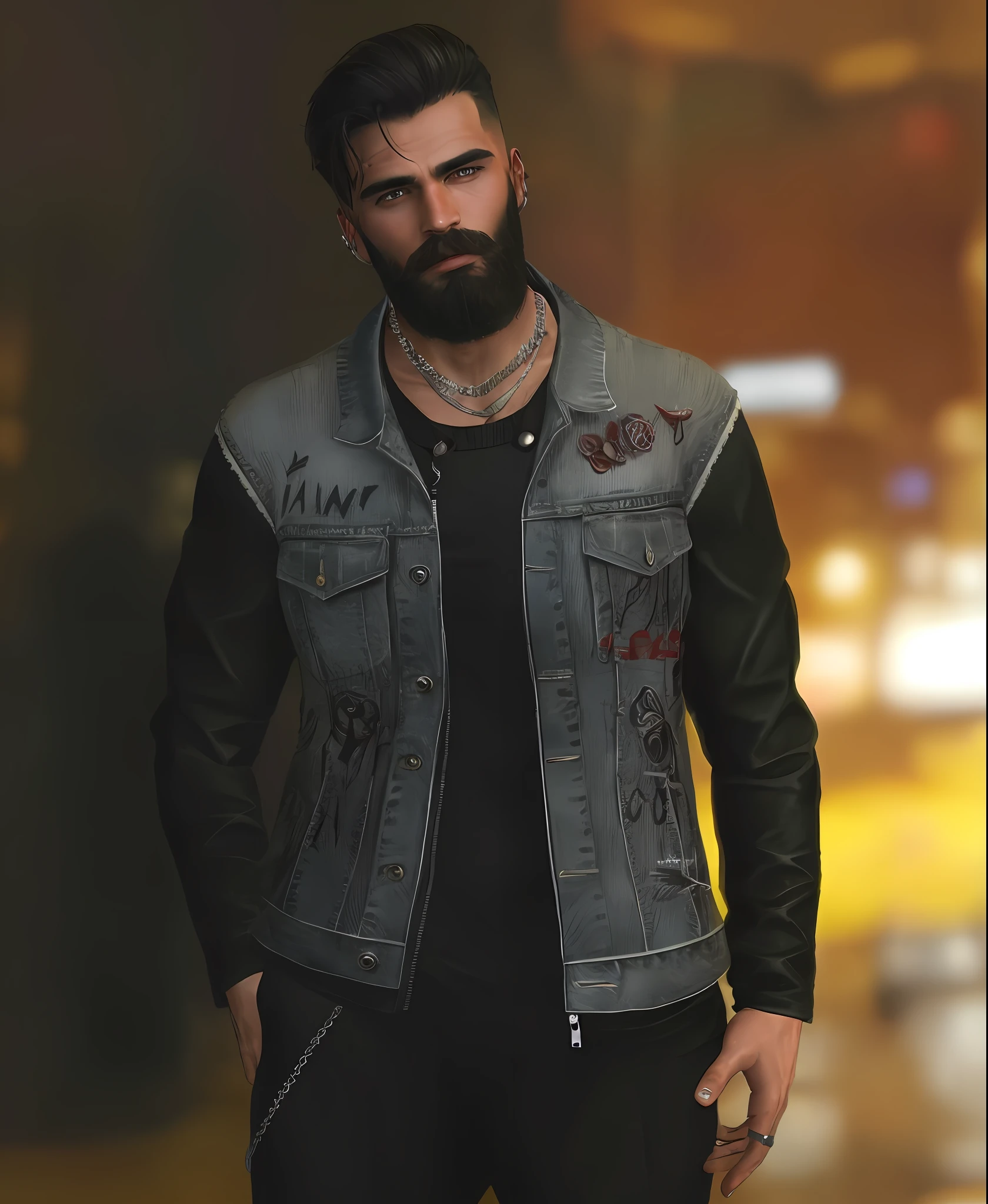 Realistic Handsome man Full body sexy