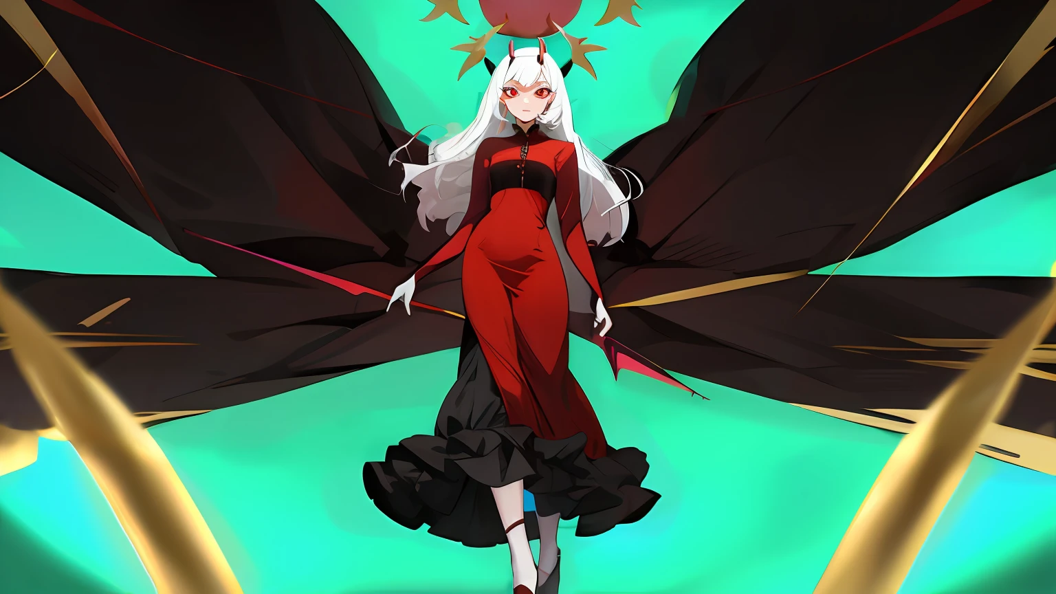 beautiful face, red eyes, detailed