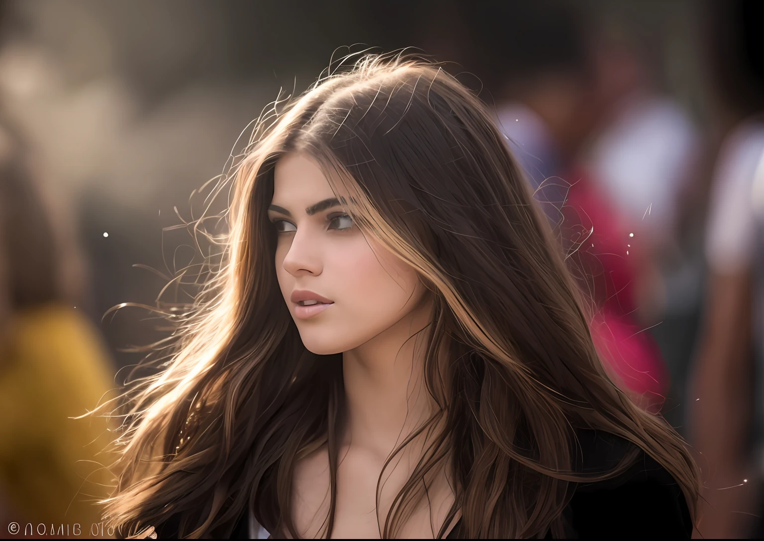 mulher arafed com cabelo comprido e uma jaqueta preta olhando para longe, menina com cabelo castanho, menina com cabelo longo, mulher nova com cabelo escuro longo, jovem com cabelo longo, menina com cabelo castanho escuro, menina rabugenta bonita, foto da mulher jovem, menina jovem bonita, menina bonita, a cara de absurdamente bela, menina de cabelo comprido, com cabelos longos e olhos penetrantes arvore de fruta de melancia,