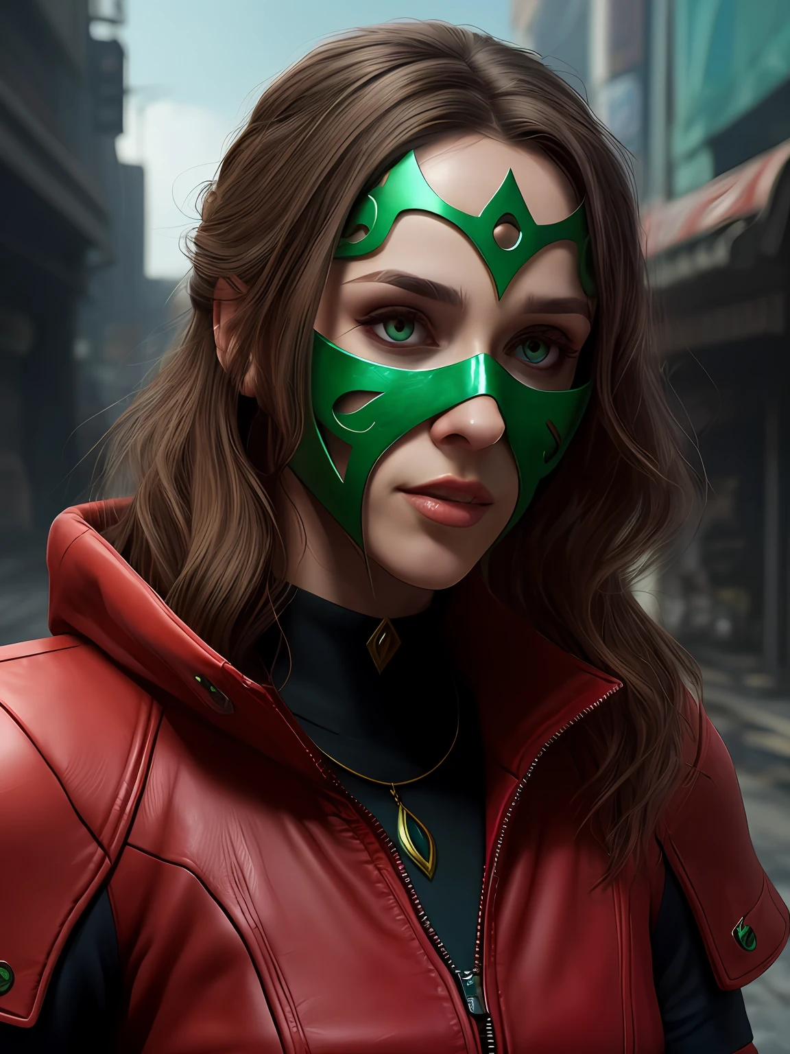 there is a woman with a green mask and green feathers, hyperdetailed fantasy character, detailed matte fantasy portrait, Estilo Fantasy 8 K Octano Render, fantasy art behance, Renderizado 3D de arte de personajes 8 k, 4 k detail fantasy, Render Art Nouveau Octane, Arte digital 4K altamente detallado, cinematic goddess close shot, Tendencias en ArtStation 4K, cyberpunk enojado precioso druida