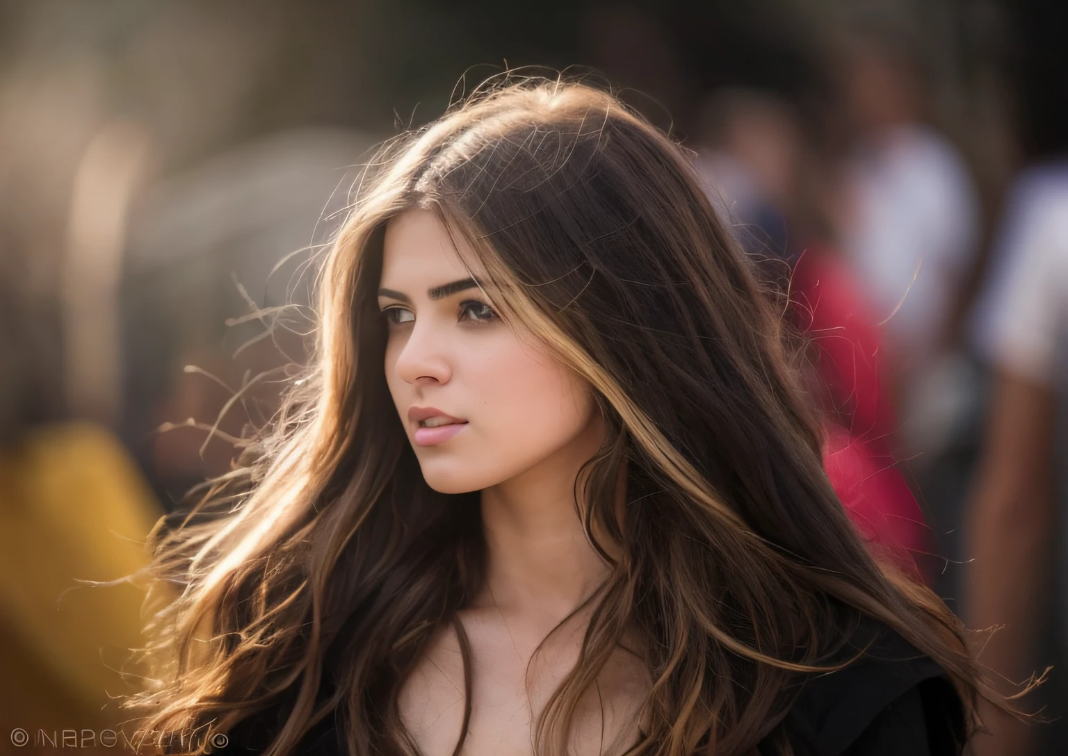 mulher arafed com cabelo comprido e uma jaqueta preta olhando para longe, menina com cabelo castanho, menina com cabelo longo, mulher nova com cabelo escuro longo, jovem com cabelo longo, menina com cabelo castanho escuro, menina rabugenta bonita, foto da mulher jovem, menina jovem bonita, menina bonita, a cara de absurdamente bela, menina de cabelo comprido, com cabelos longos e olhos penetrantes arvore de fruta de melancia,