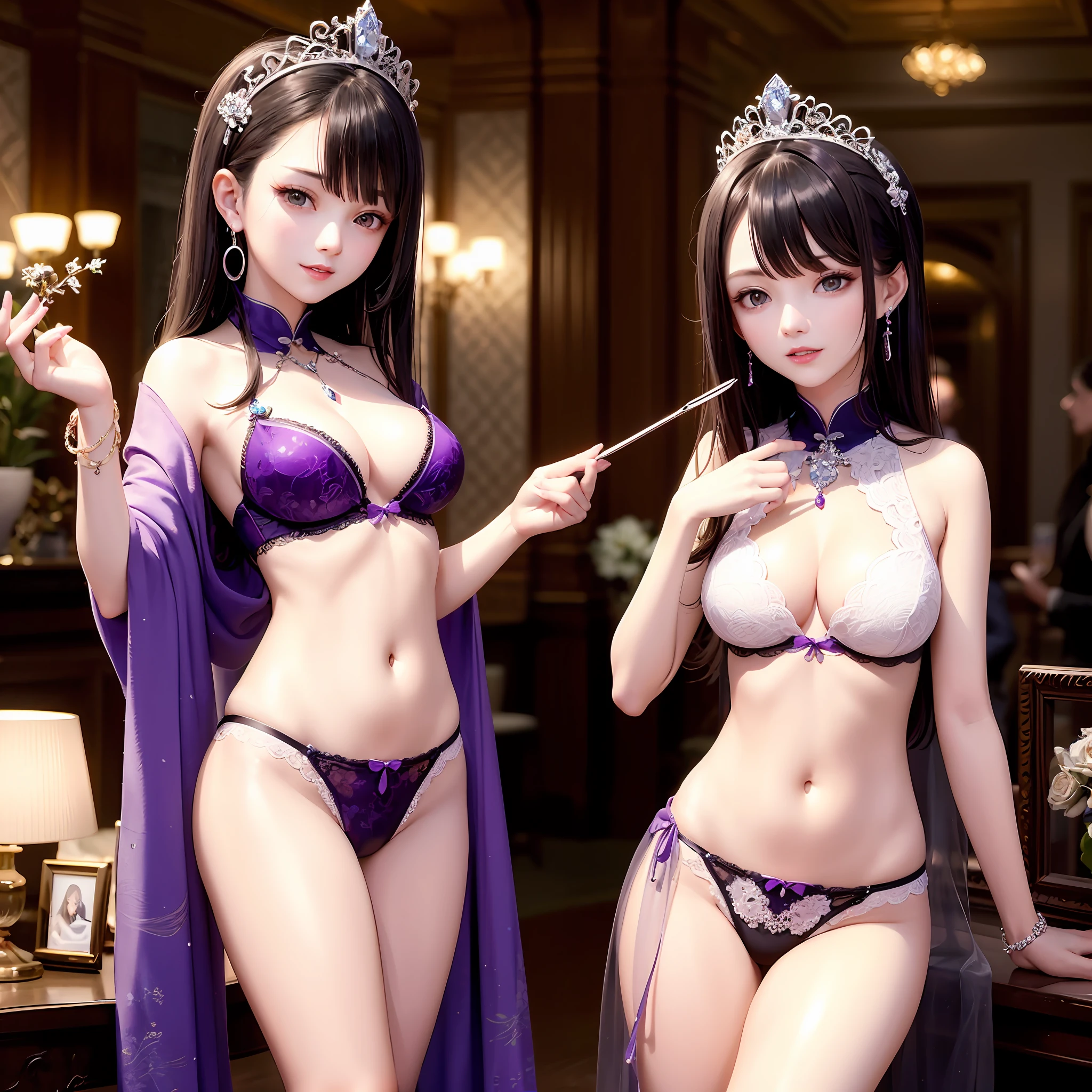 Purple Gemstones and Earrings、Purple Gemstones、Beautiful girl model、yanjun cheng、Ruan Jia beautiful!、Luxury Chinese models、Fan Chi、Beautiful fantasy empress、beautiful model girl、Elegant Jewelry、Ultra high quality model、Very clean model、Jade tiara and necklace、Emerald Jewelry、Wearing jewelry、Chinese style Underwear --auto