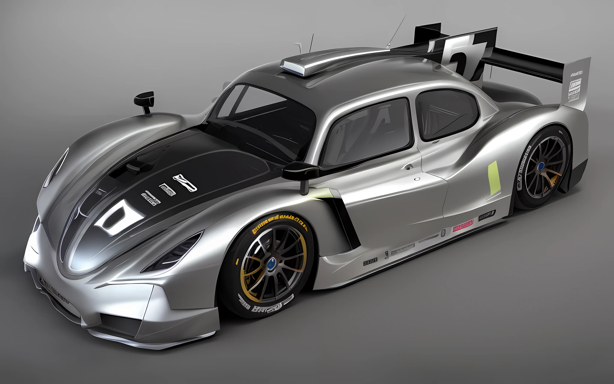 a close up of a silver race car on a white surface, prototype car, daniel maidman octane rendering, octanagem 2. 0 render, oktane render, produto futurista carro tiro, octanagem altamente render, carro esportivo, hyper real render, renderizar octanas, perfect render, aerodynamic body, 8k octane 3d render, digital render, octano photoreal 3 d render