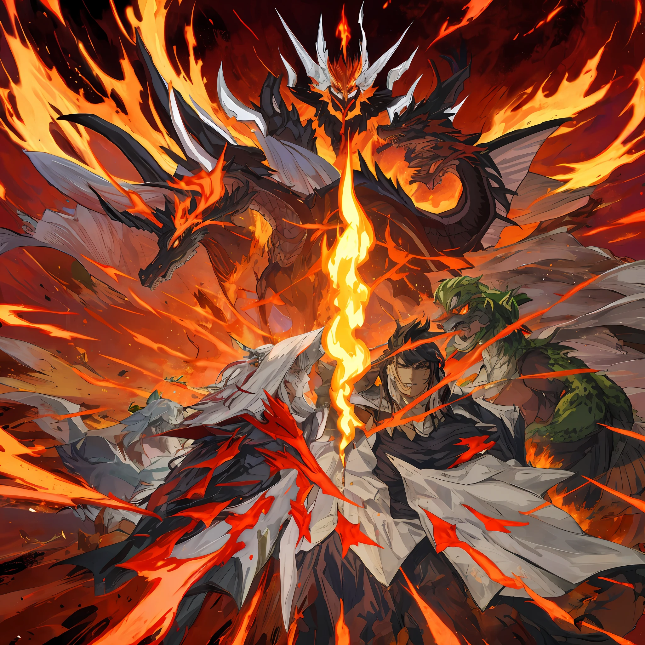 Prompt para NFT "Fogo Furioso":
Create a character that is a fusion between a cartoon dragon and the fire element. Ele deve ter escamas vibrantes e asas de fogo. The character must express fury and power in his gaze, exalando chamas ardentes.