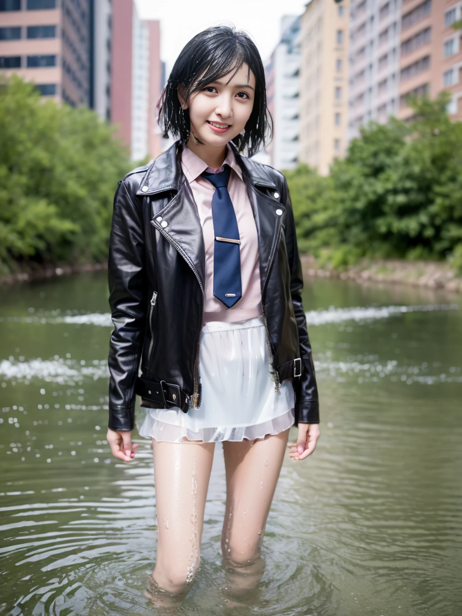 （maximum quality、High-definition images、realphoto、RAW images、Meisterwerk）、Wet shiny black hair、Hair flowing in the water、Covered in liquid、