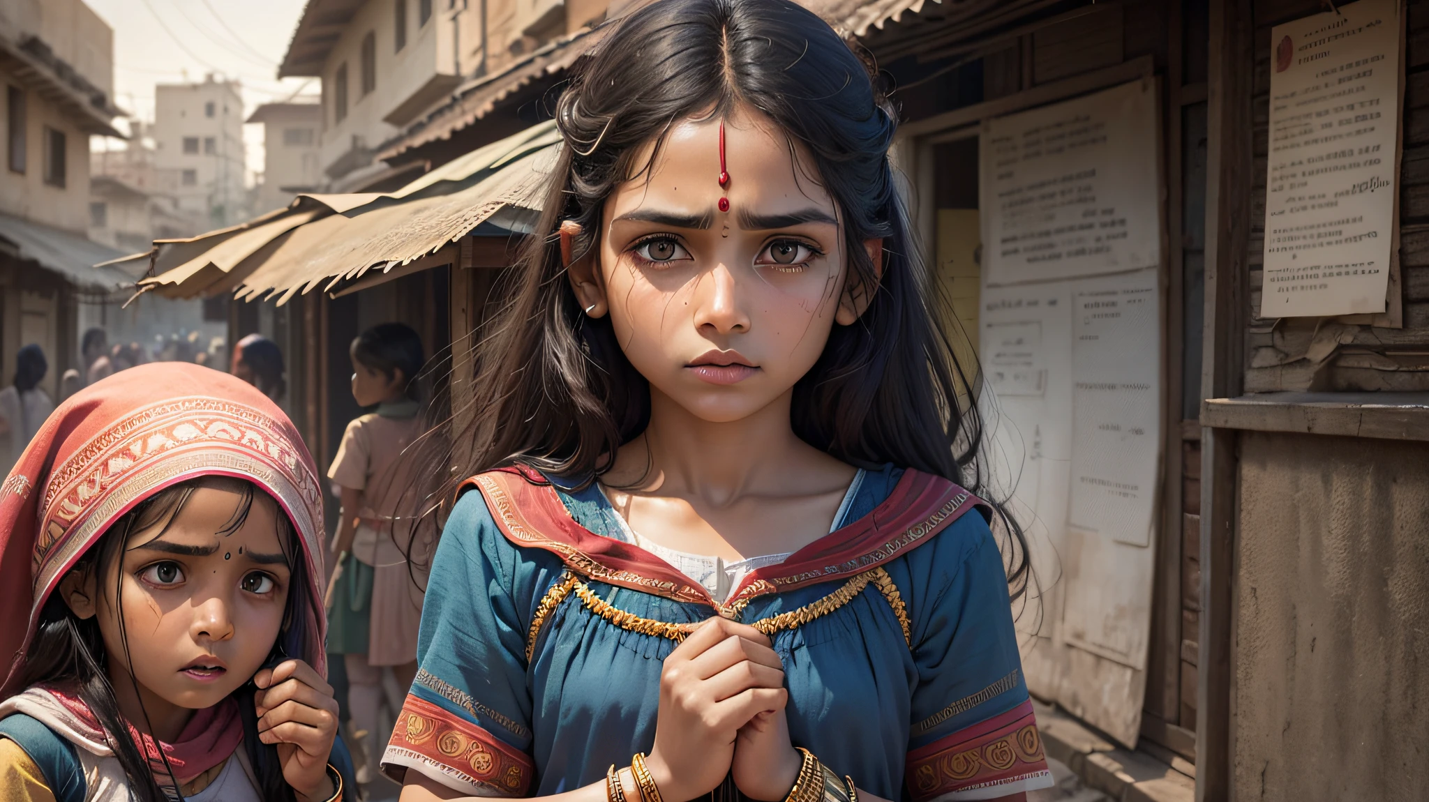 woman with headphones in indian cinemascope --auto