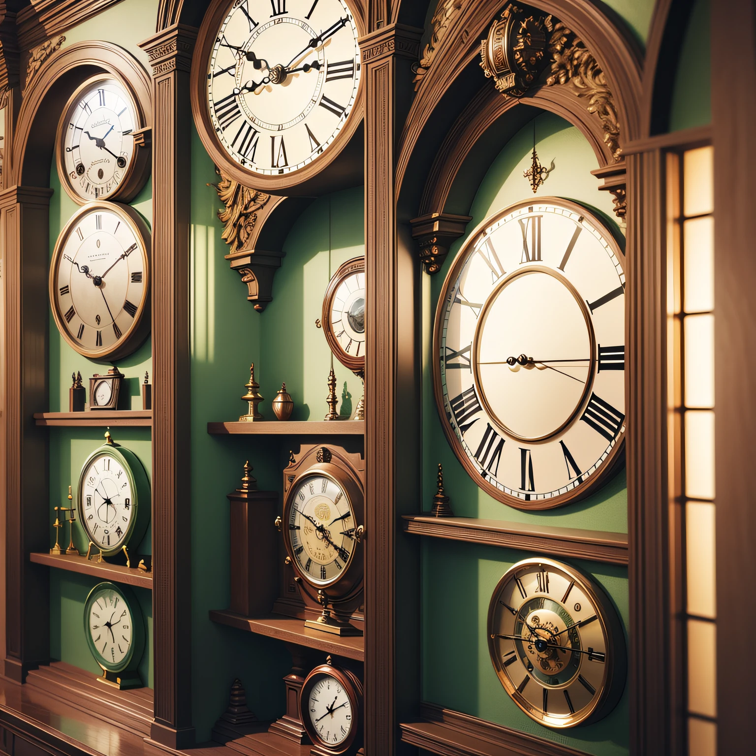 God in heaven with a clock in the background --auto