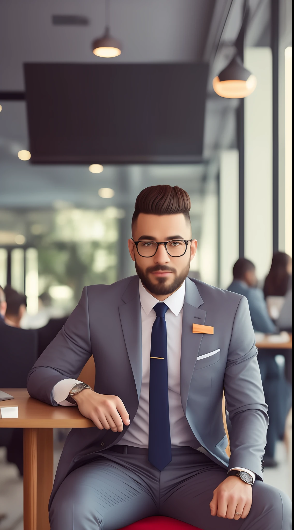 There is a man in a suit sitting in a chair, wearing a strict business suit, serious business, foto retrato, Superhero with man's head, Mannpommorphic Club, vestindo um terno desgastado, chefe corporativo, um Clube do homen, Clube do homen, homen elegante, posing in disguise among humans, wearing business suit, em terno estrito, homen fumando um charuto