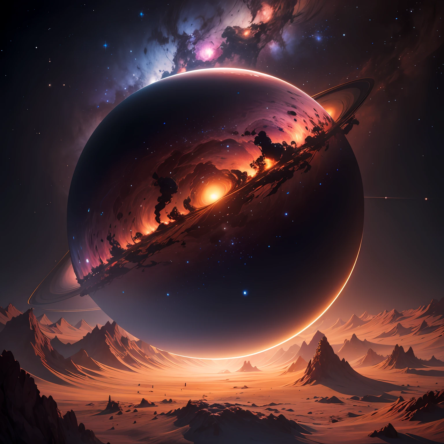 A cosmic exploration of the universe, with a cannabis plants everywhere, view of planets, nebula, moons, and cosmic phenomena, rendered in 8K resolution, v ray --auto