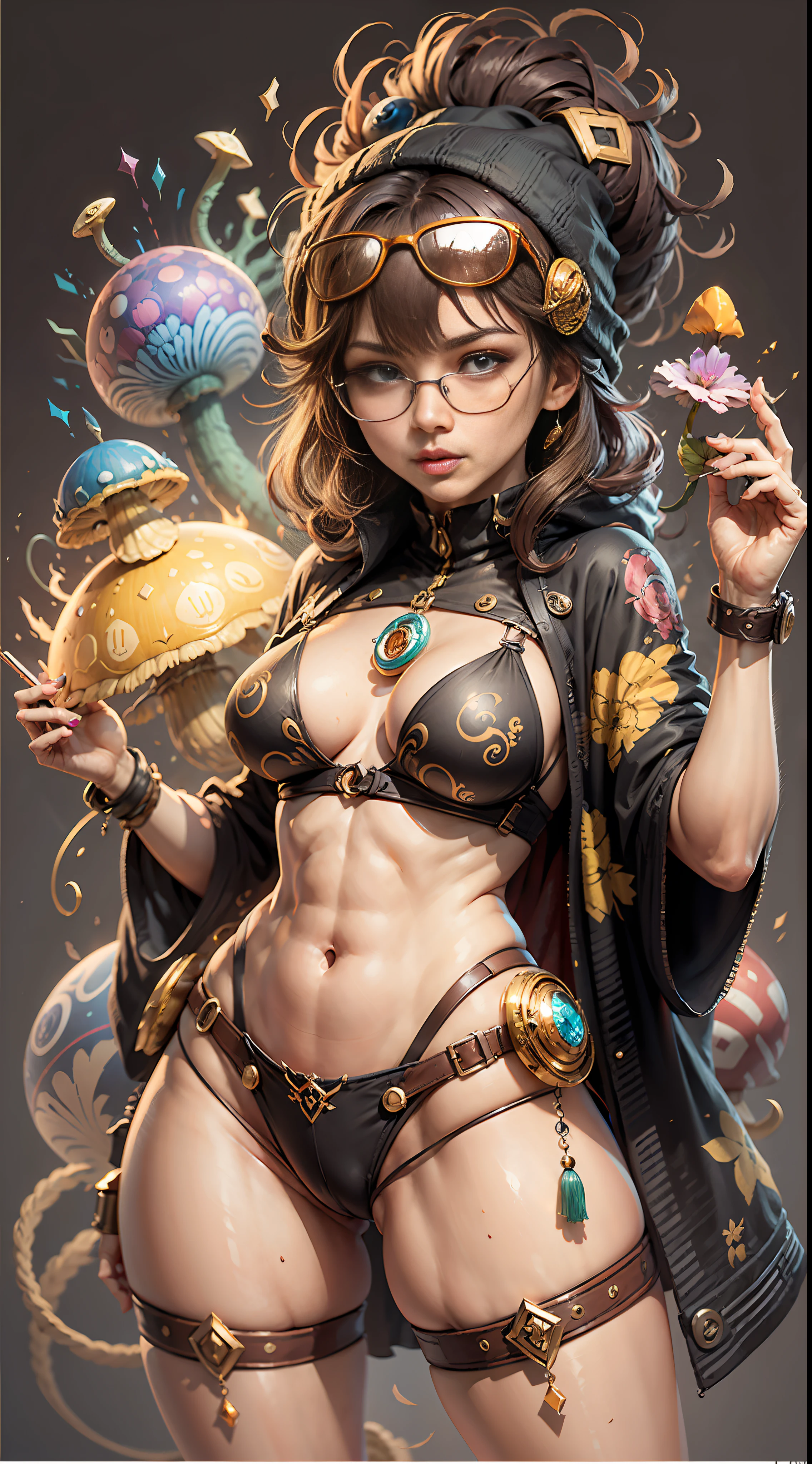 CHARACTER TURNAROUND
SHEET,THREE-VIEWDRAWING,FULL
BODYSHOT,GAMECHARACTER
DESIGN,bodhisattva ,GIRL
WEARING SUNGLASSES AND A
BEANIE,VICTORNIZO∨TSE∨,ORANGE
BACKGROUND,Beautiful face, seductive breast, mushrooms, psychedelic details art, mushrooms,cyberspace,trippy,--STYLE
EEXPRESSIVELY