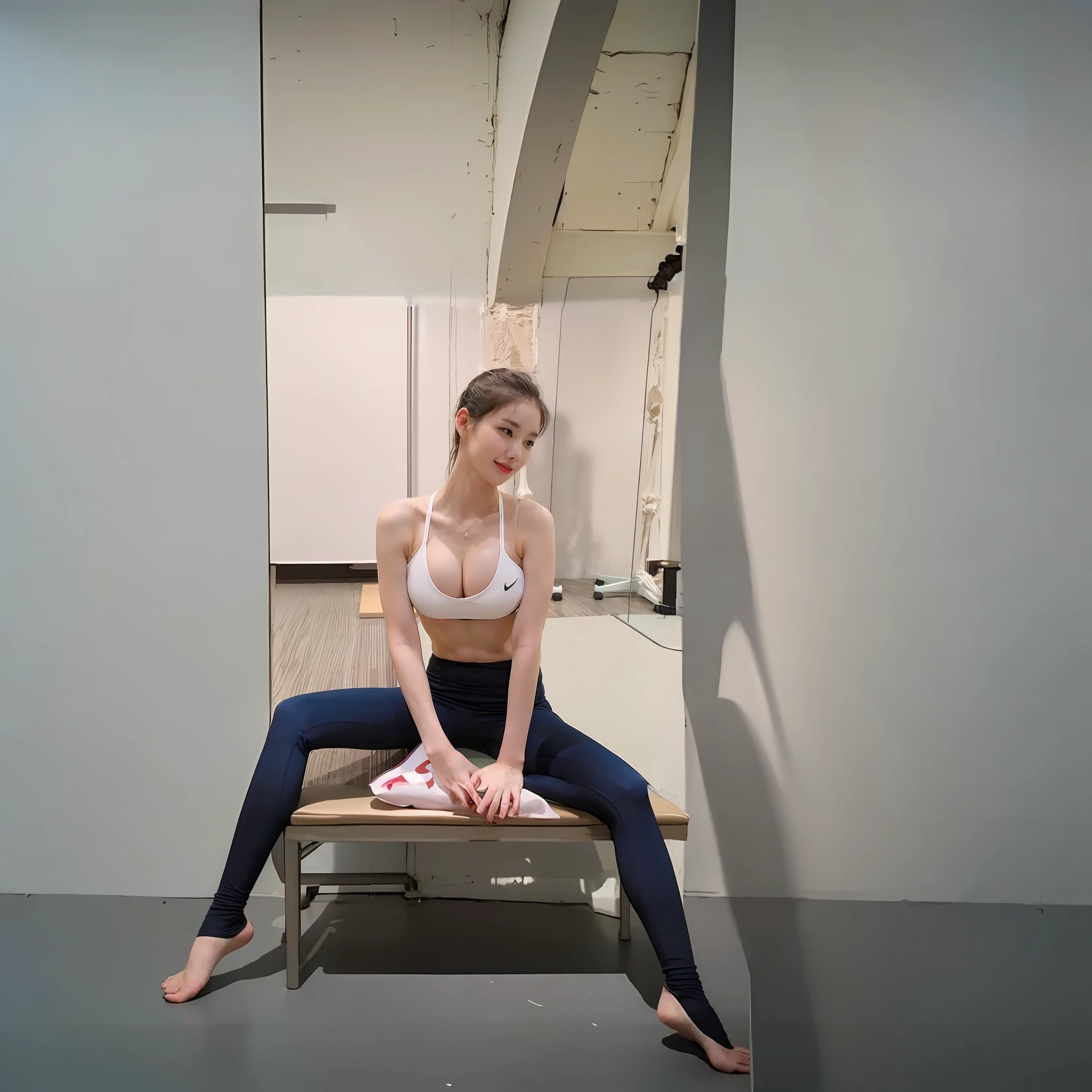 The Arad woman sat on a cushion,There is a big shark on the stomach, Korean girls, Good young girl, cottagecore!! fitness body, fit dainty figure, very tight small push up bra, open v chest clothes, Beautiful Korean Woman, wearing bra, sporty, posing in bra, Sexy body, 2 4 year old female model