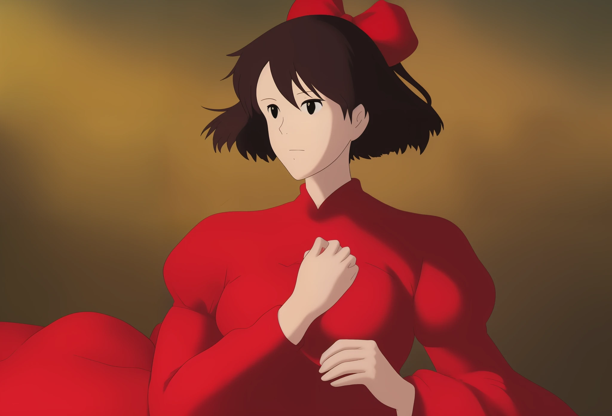kiki in red dress