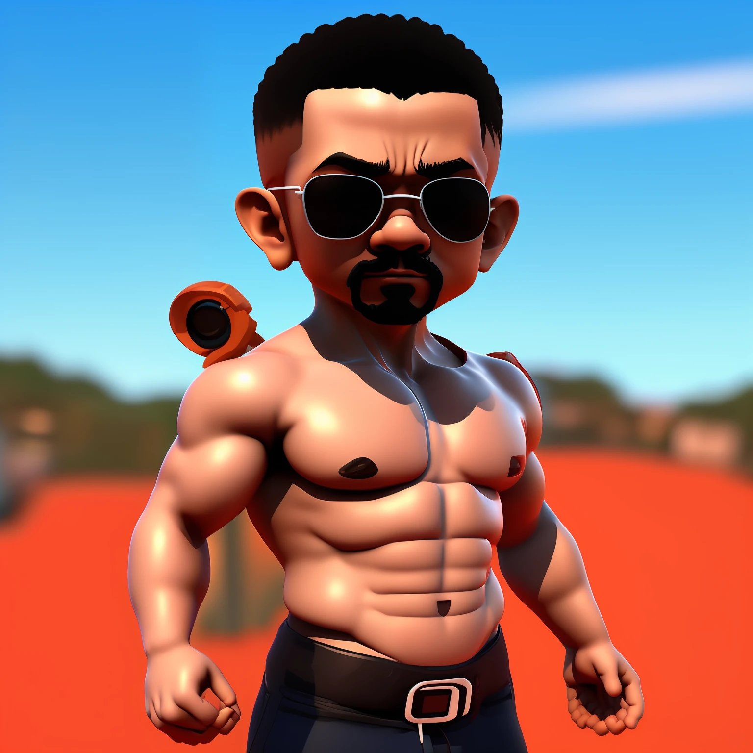 a guy、broad shoulders、((Beard under the nose:1.2))、((Beard under the chin:1.2))、Perm hair、Split abs、30yo、Entire body、digitalart、Japan persons、One person
