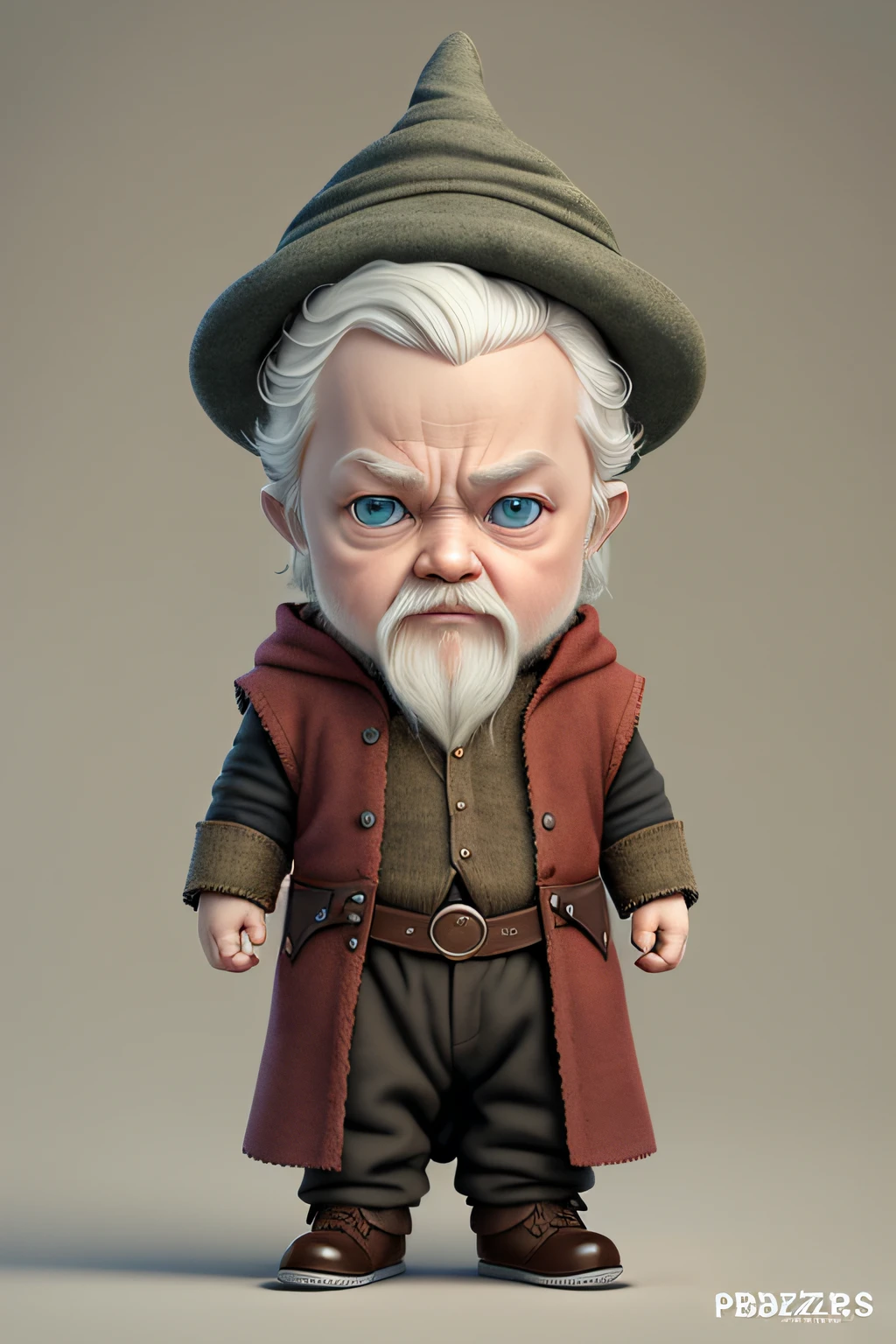 (CBZBB:1.25), Portrait of Gandalf cutest illustration, Artstation, CGI_Animation,