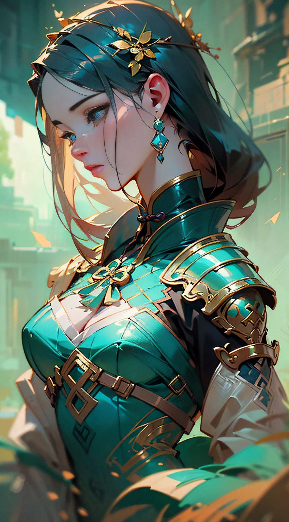 a close up of a woman in a silver and blue dress, chengwei pan on artstation, by Yang J, detailed fantasy art, stunning character art, fanart best artstation, epic exquisite character art, beautiful armor, extremely detailed artgerm, detailed digital anime art, artgerm on artstation pixiv, armor girl