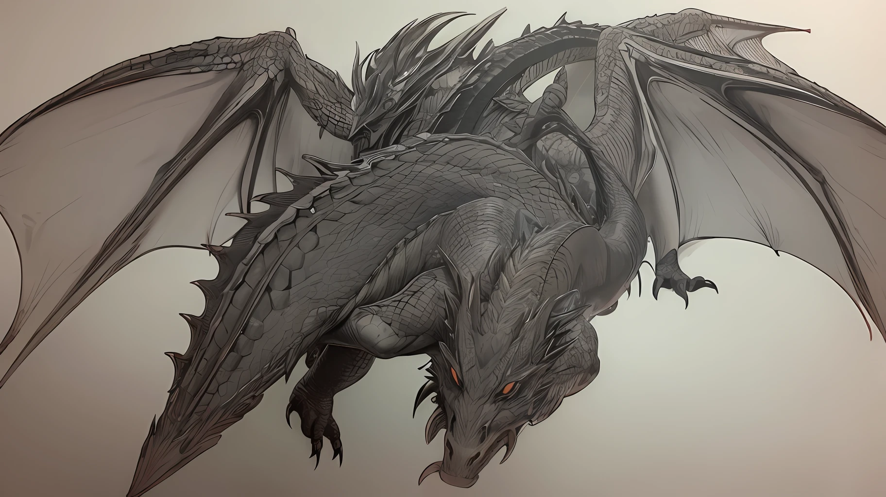 Back piece dragon outline
