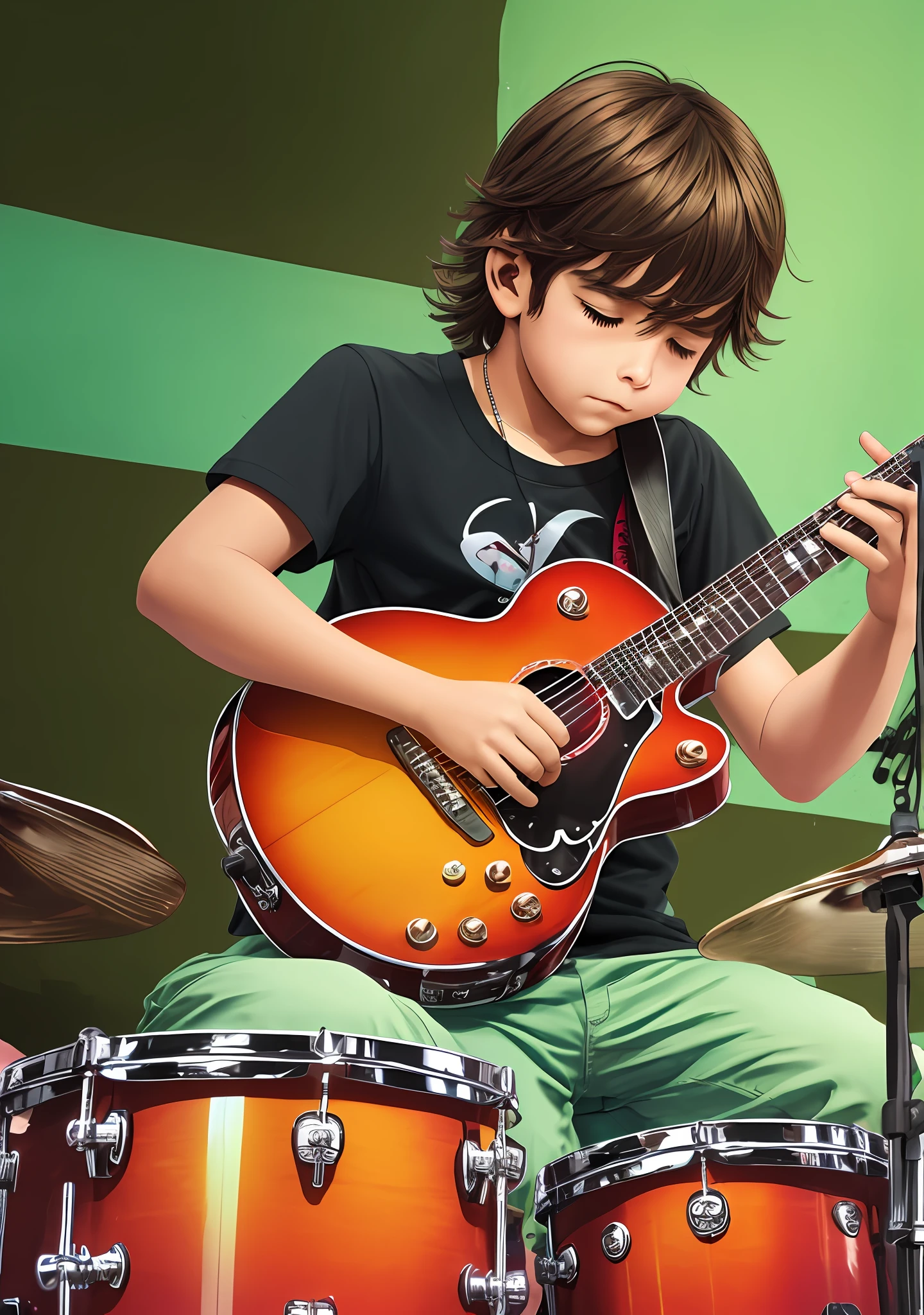 menino tocando bateria, concerto, music, banda menino loiro --auto --s2
