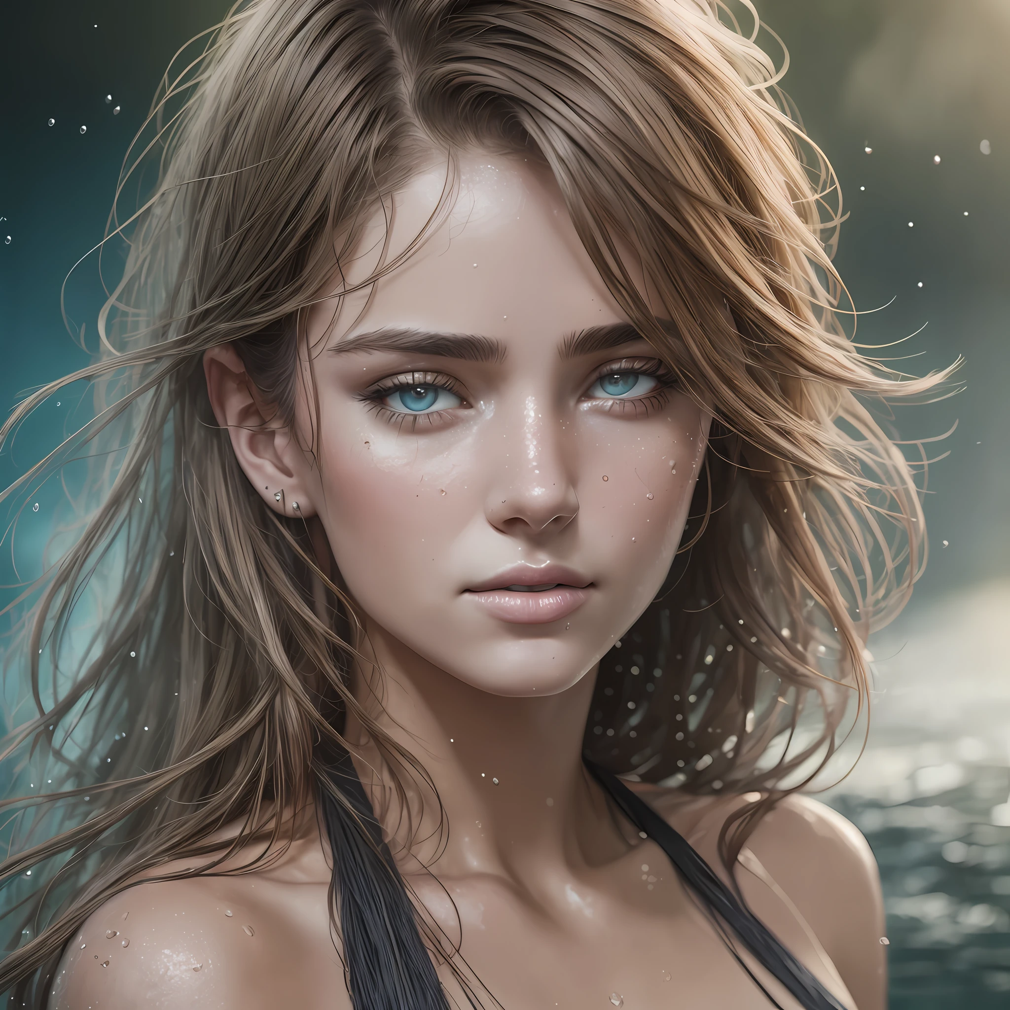 In the rain there is a sexy busty woman with messy hair,highly realistic digital art,very realistic digital art,beautiful digital artwork,Realistic portrait of the movie,Surreal digital painting,Gorgeous portrait of the face,beautiful portrait photo,Detailed portrait of a beauty,Beautiful realistic face,Surreal digital art,Surreal digital art,detailed beauty portrait,realistic digital painting,Beautiful face portrait --auto