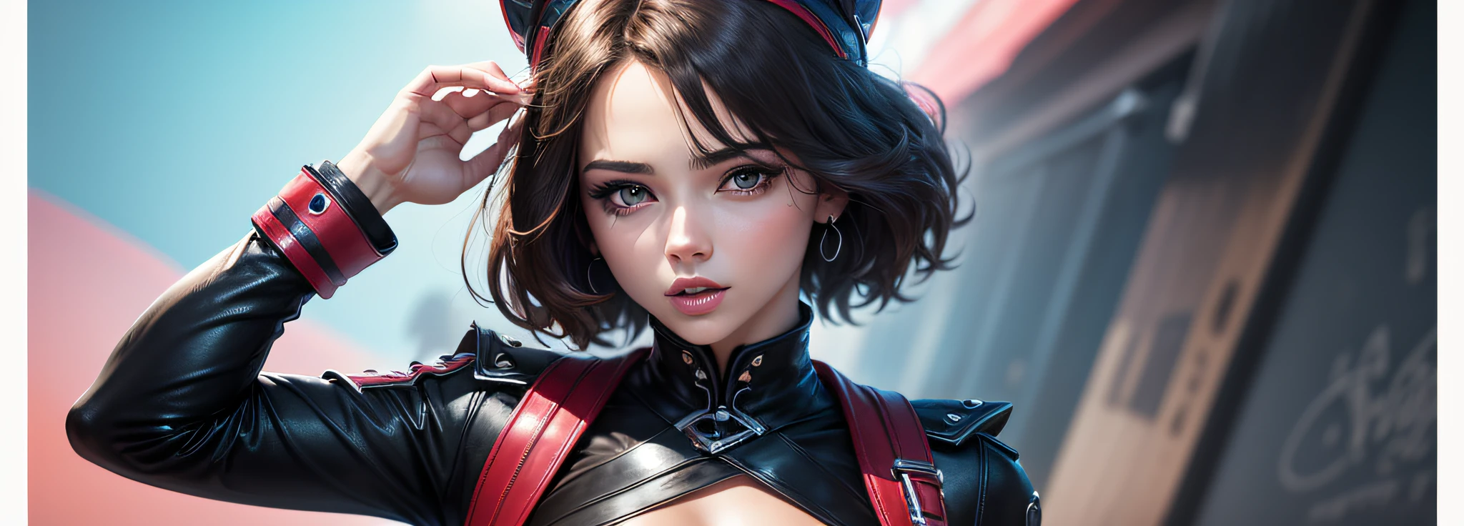 capa para canal do youtube com uma mulher de fone linda --auto