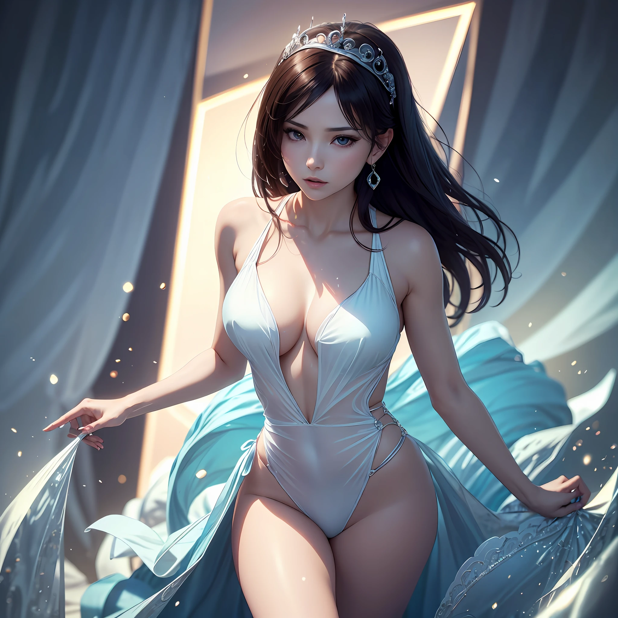 Close-up of a woman in a red dress,slong hair,beautiful and seductive anime woman,A beautiful fantasy queen,inspired by Du Qiong,Seductive portrait of Tifa Lockhart,((Beautiful fantasy queen)),seductive anime girls,beautiful anime woman,glamorous tifa lockheart,beautiful avatar picture,mai shiranui,Lady in blue low-cut dress,ff Tifa,(undergarment:1.2),photo realistic, upon_body, Tyndall effect, lifelike, dark studio, edgelighting, Two-tone illumination, (High Detail Skins:1.2), 8k uhd, digital DSLR camera, Soft illumination, high qualit, volume illumination, Frankness, photot, high resolutions, 4k, 8k, bokeh, Extramammary, (nacked:0.9), (purple eye color), (Transparent armor:1.0),, --auto