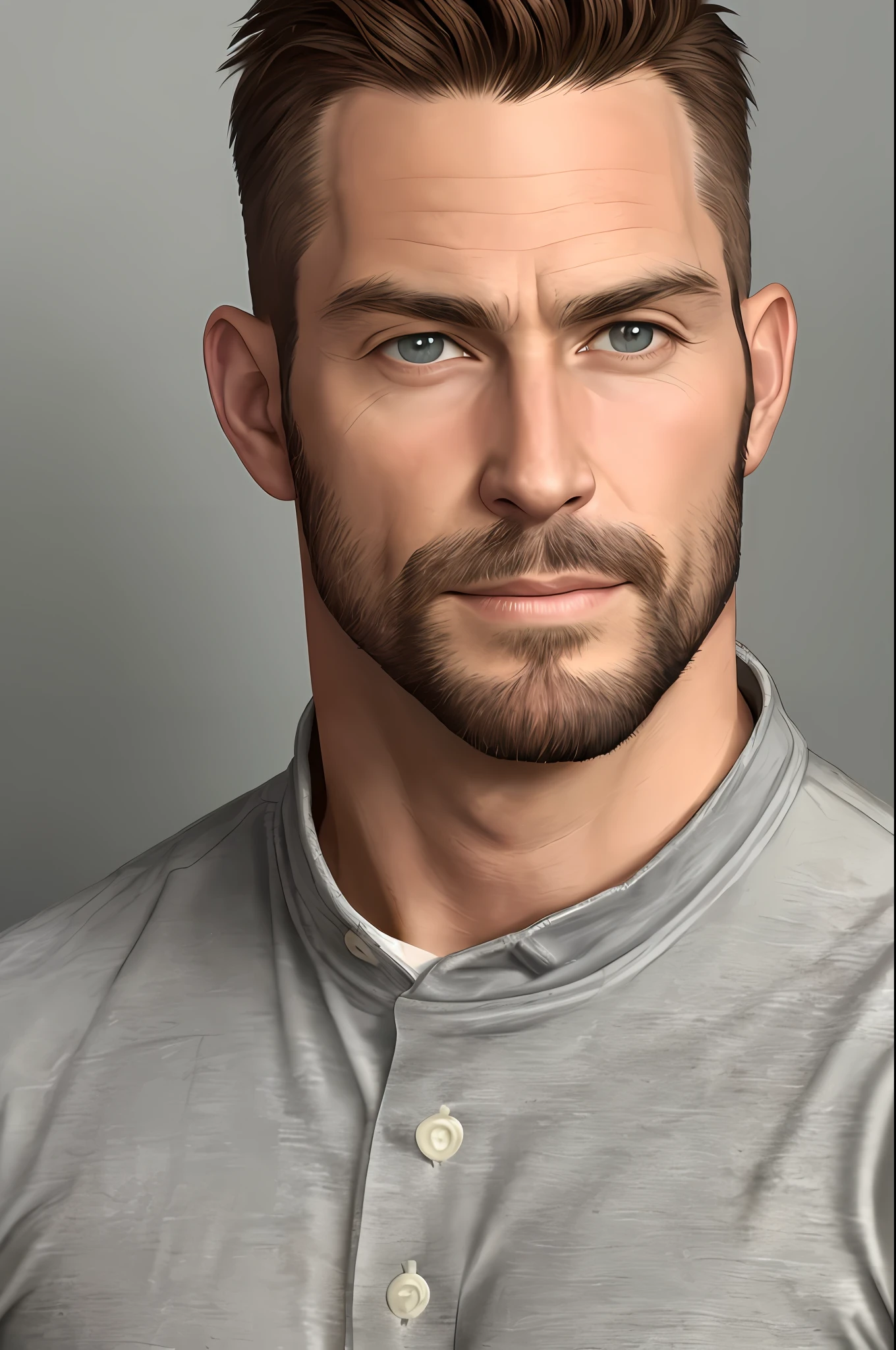 high quality, 1man, handsome american dilf, close up,