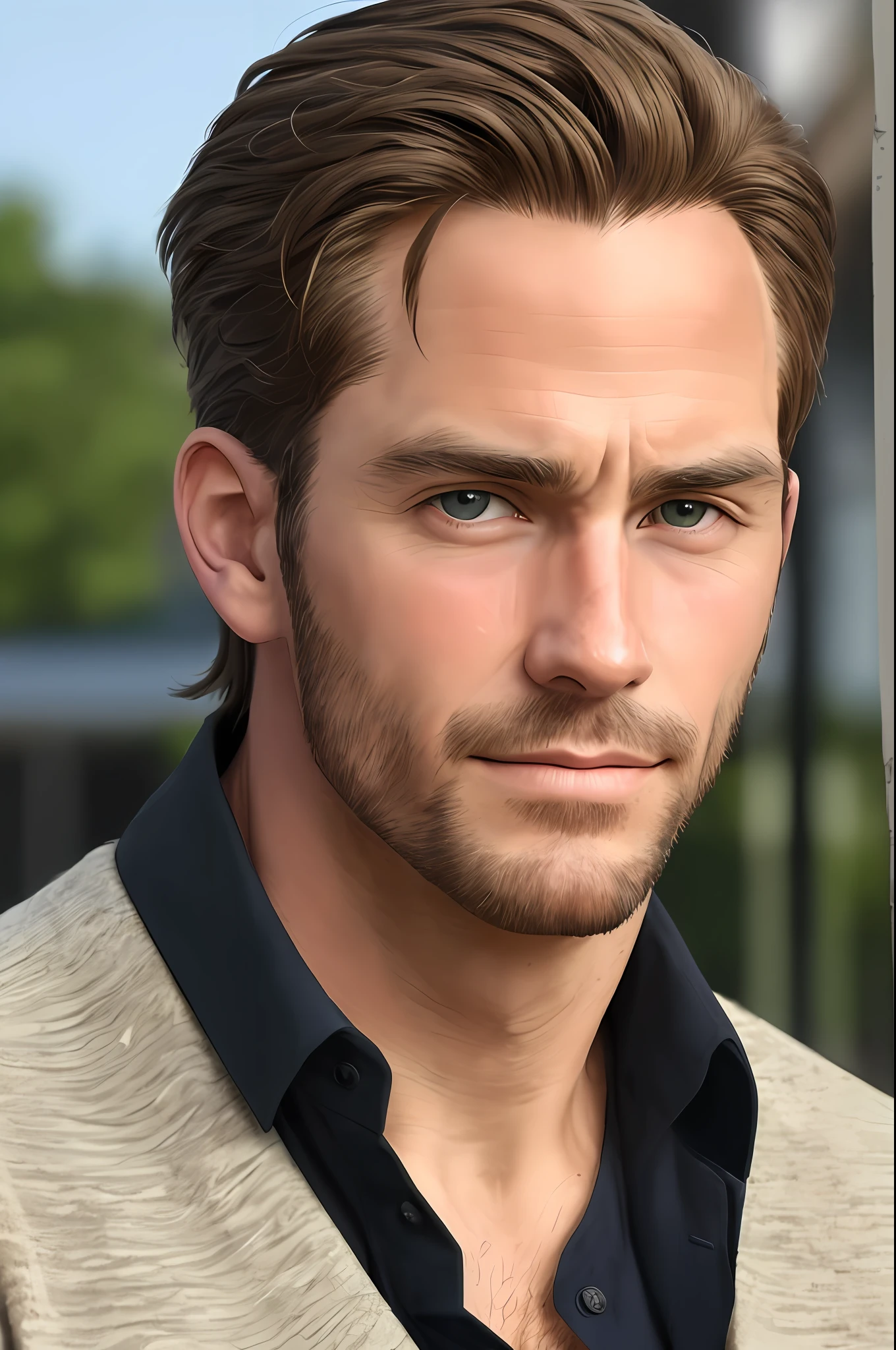 high quality, 1man, handsome american dilf, close up,