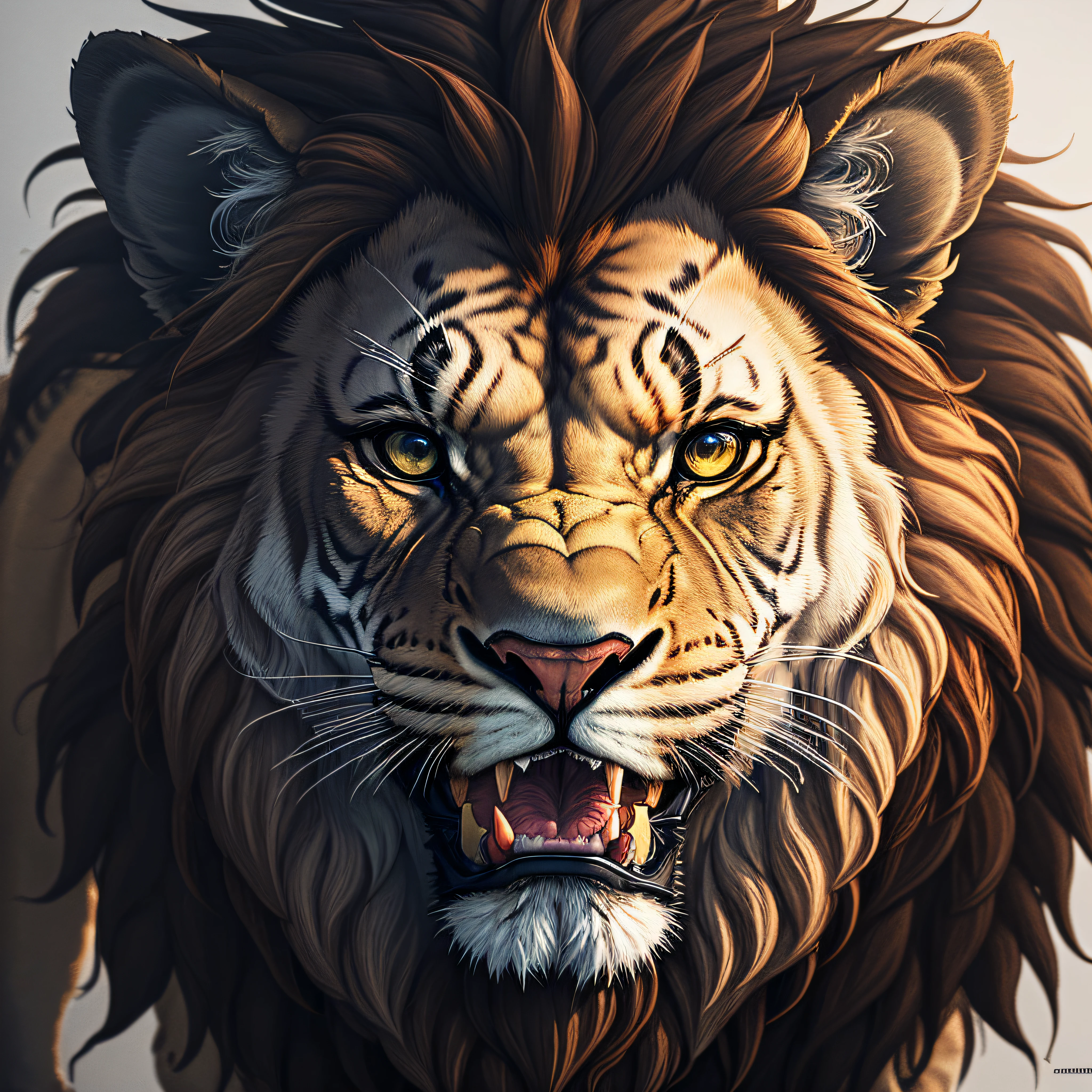 draw lion face with white and black stripes, lion head, highly detailed animal, lion, ultra-realistic illustration, tiger_beast, surreal illustration, lion face, ((lion)), ultra-realistic 3d illustration, digital art animal photo, ferocious expression 4k, surrealist illustration, very detailed face, realistic highly detailed --auto